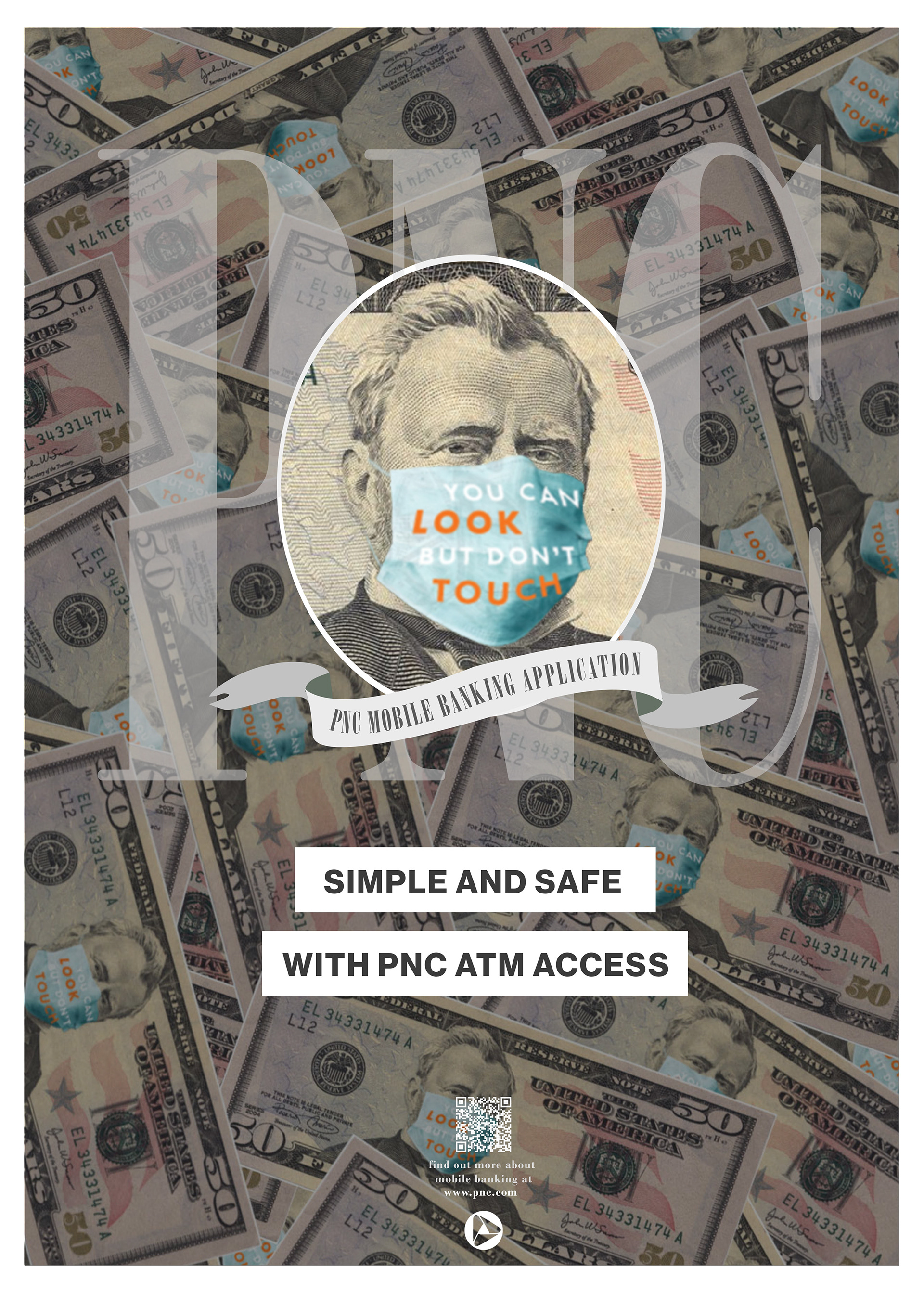 PNC ATM ACCESS 'Ulyssess S. Grant' Poster Ad