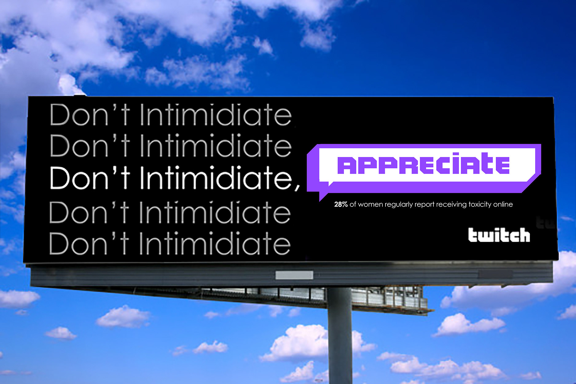 'No Gaming Intimidation' Billboard Ad