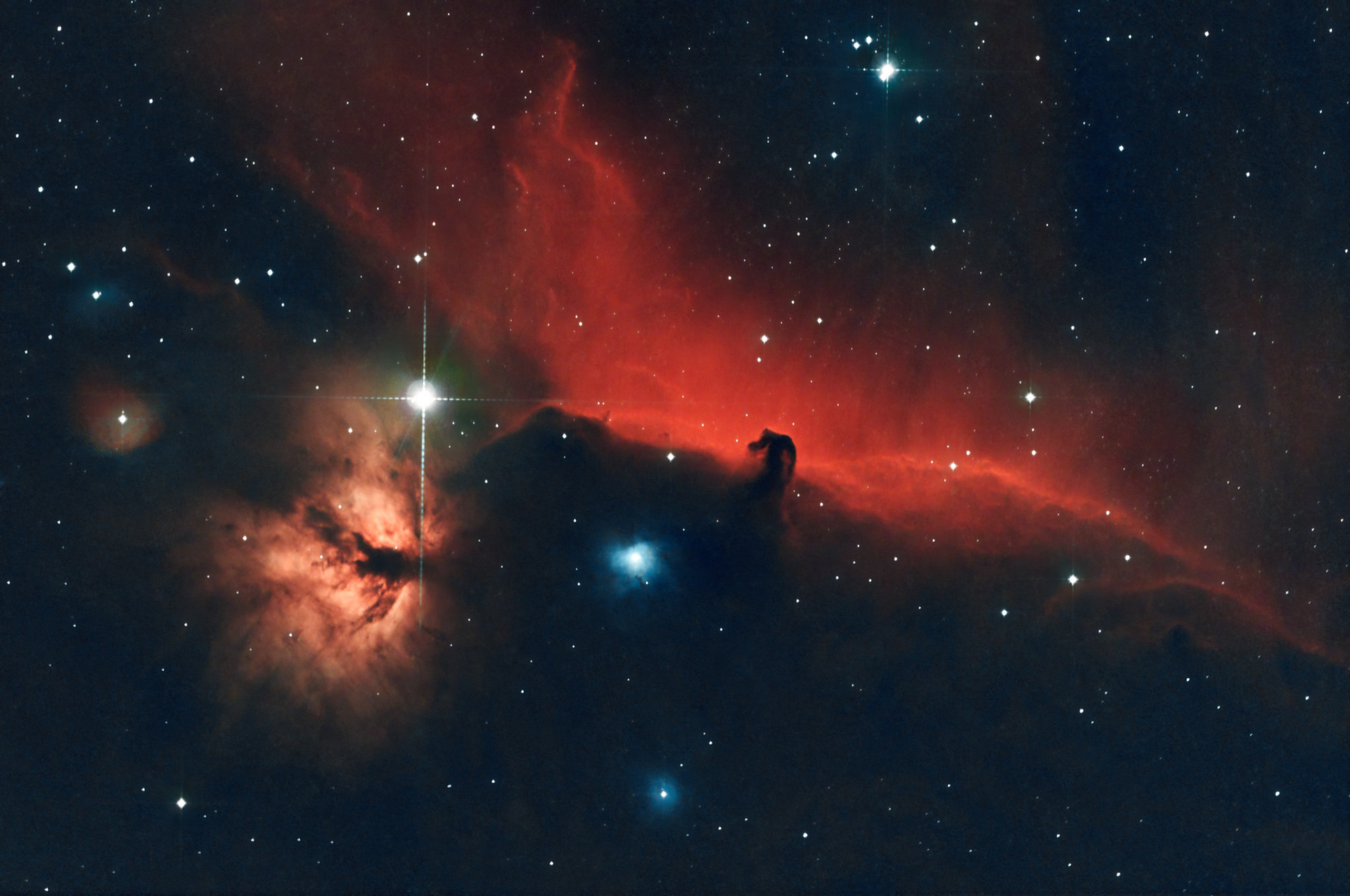Horsehead and Flame Nebula