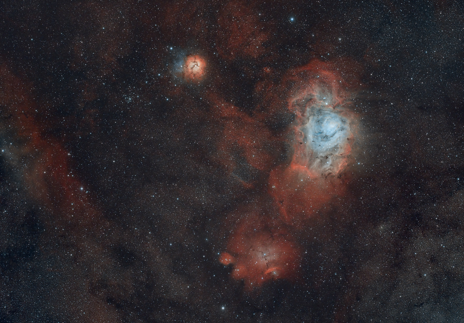 Lagoon & Trifid Nebula