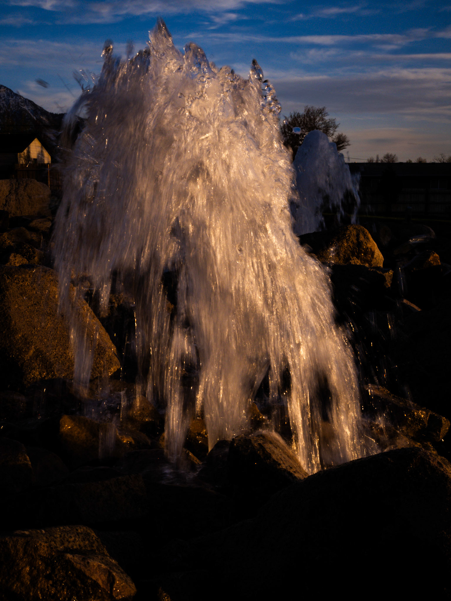 Here's a fountain for you. Just don't look at it if you are thirsty.