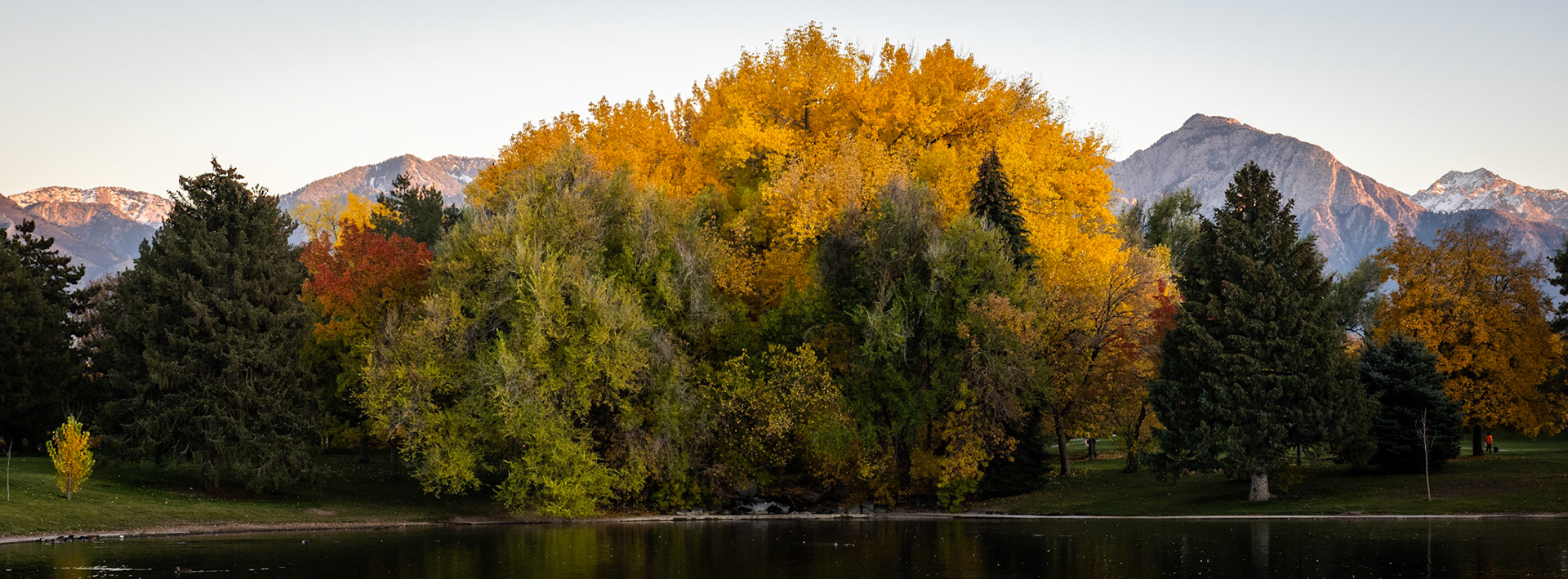I ran with some friends this morning at Sugarhouse Park in Salt Lake City and the leaves were gorgeous. So I went back this evening for today's picture.