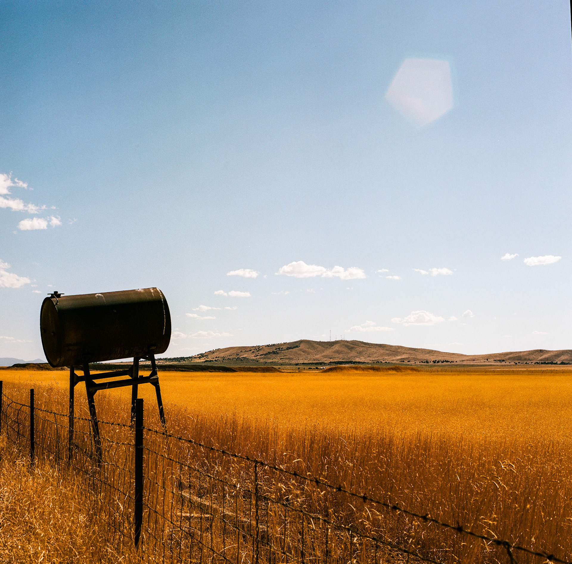 Today is analog Tuesday... Here is another picture abandoned fuel tank along I-15.