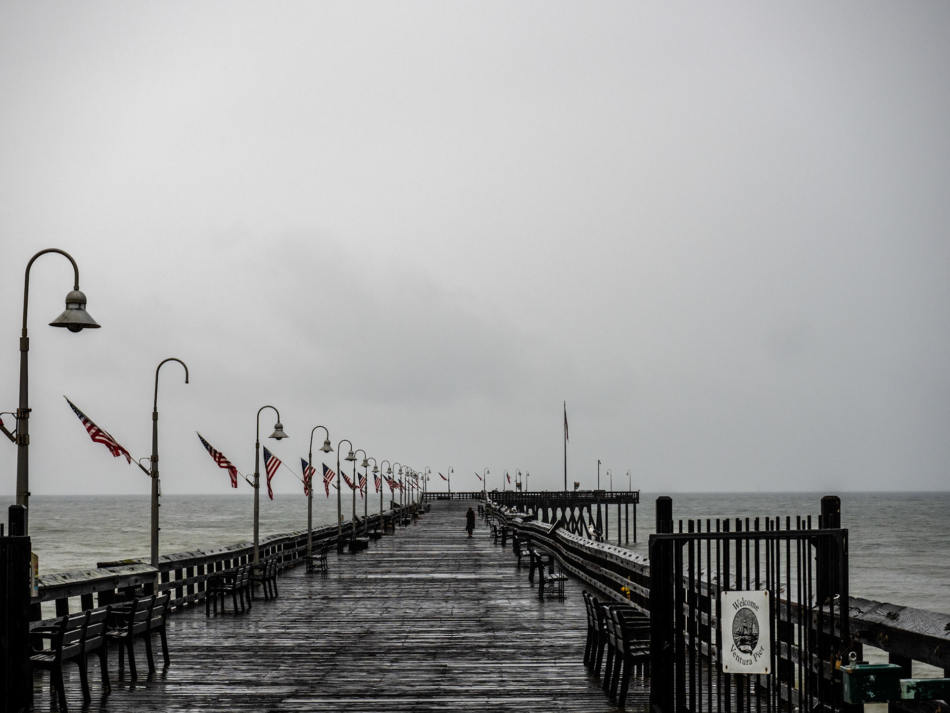 Apparently it never rains in Ventura. It did today, and a lot.