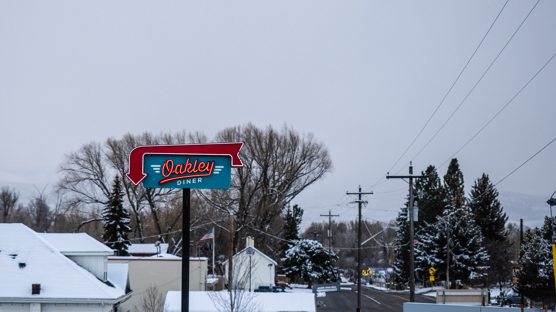 I like the bit of nostalgia that neon signs invoke. BTW, it finally snowed.