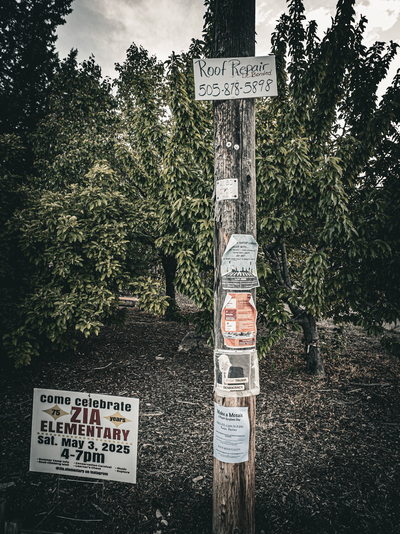 When I frist saw this I thought, "Oh, a modern day totem pole." After a quick read on Wikipedia... not even. But it is a great place to post neighborhood happenings.