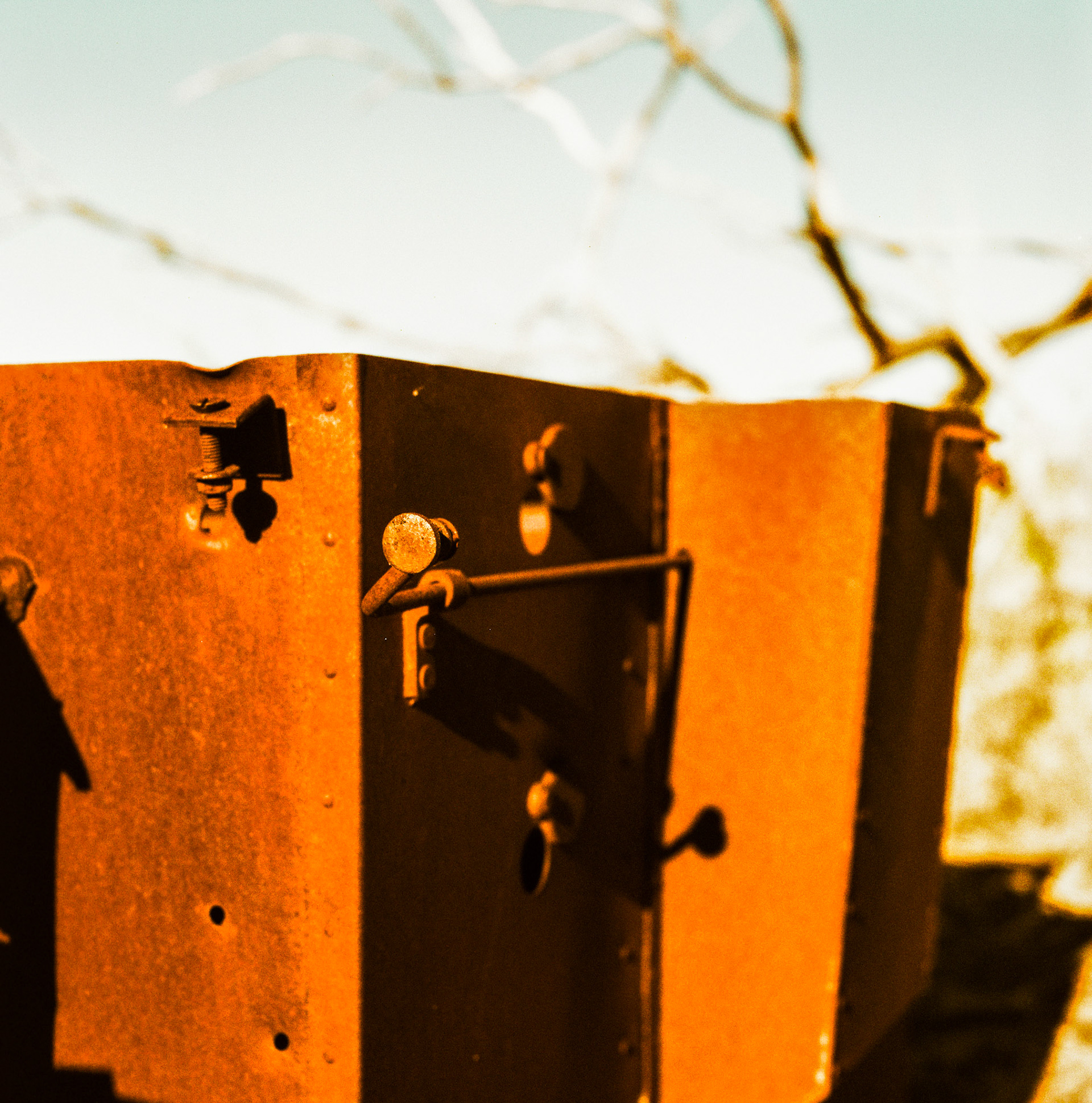 This looks like a stove hood that was used at the Topaz Japanese Internment Camp.