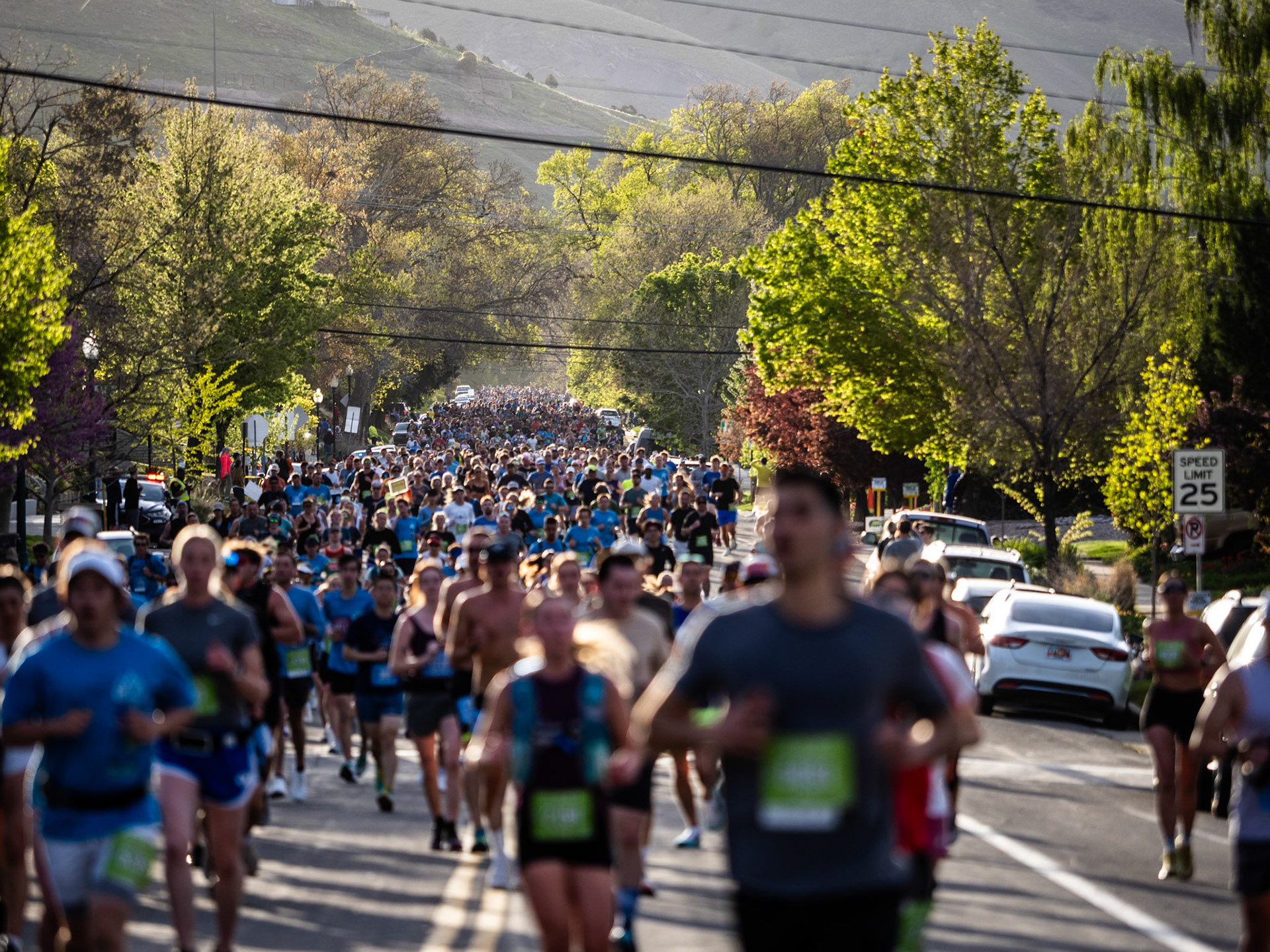 My daughter ran a marathon today. She's in there some where.