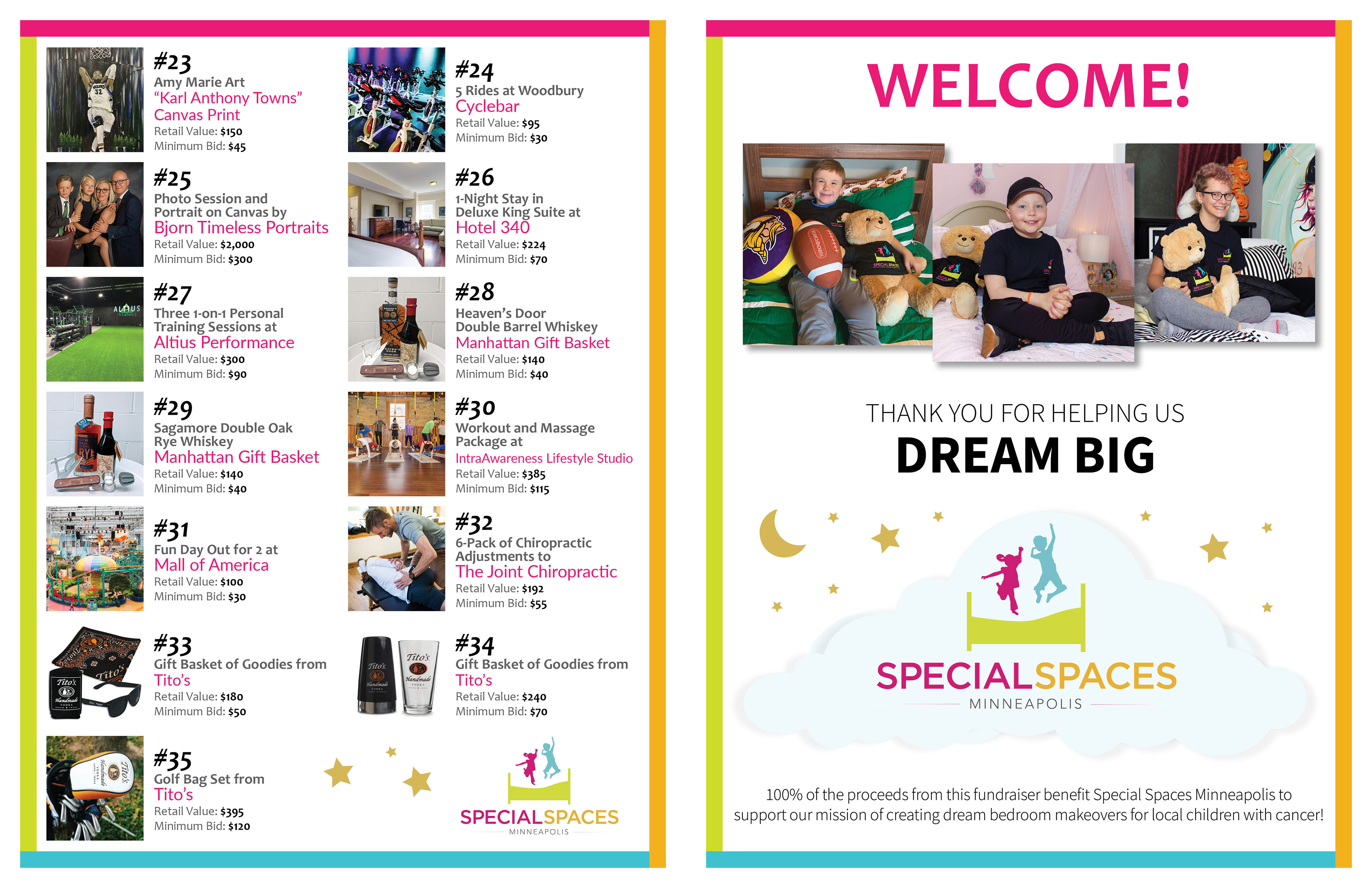 Fundraiser Auction Brochure Outside