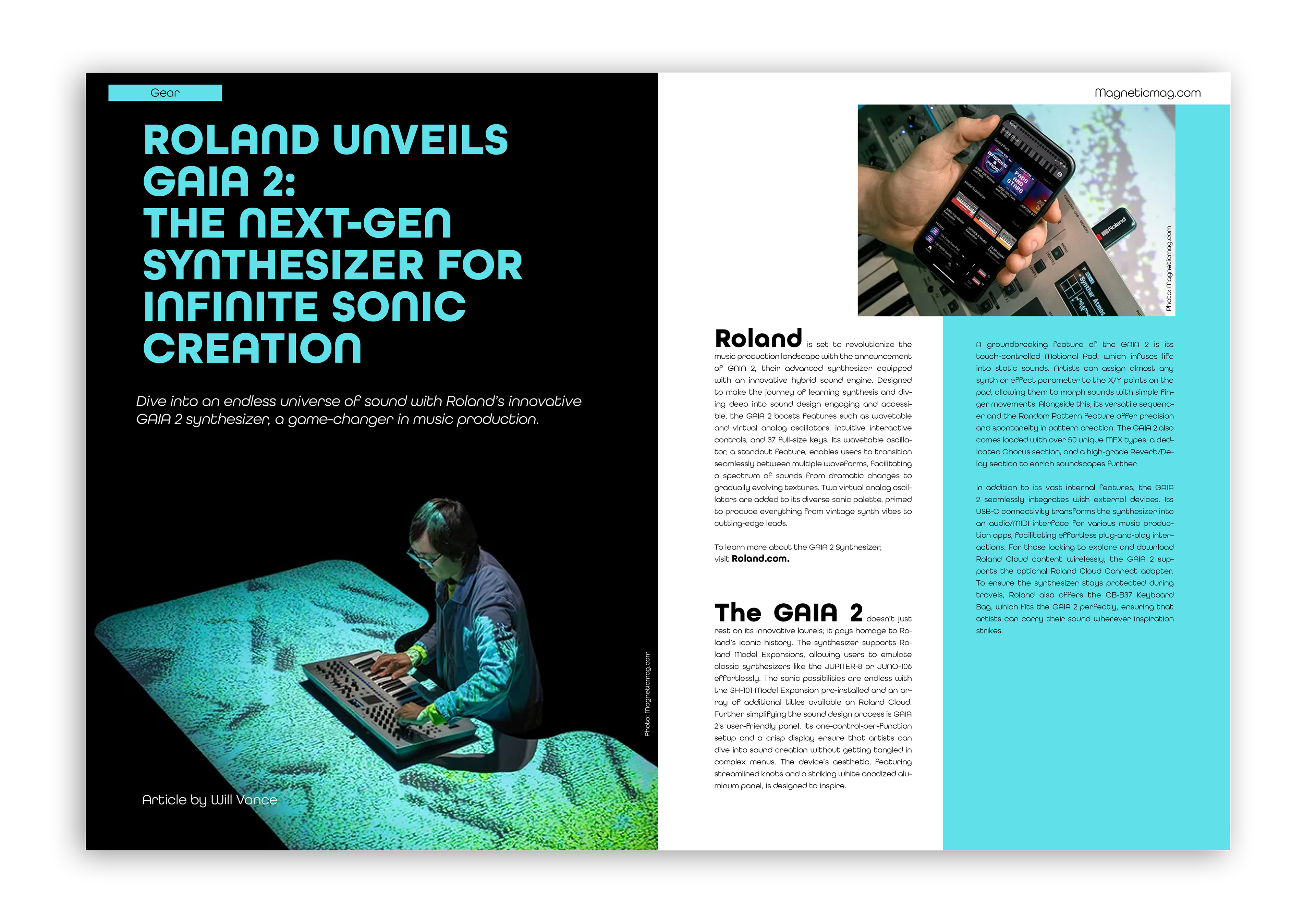 Consistent use of imagery, layout, and typography creates a cohesive visual identity throughout the magazine, while clear variations highlight and distinguish each article.