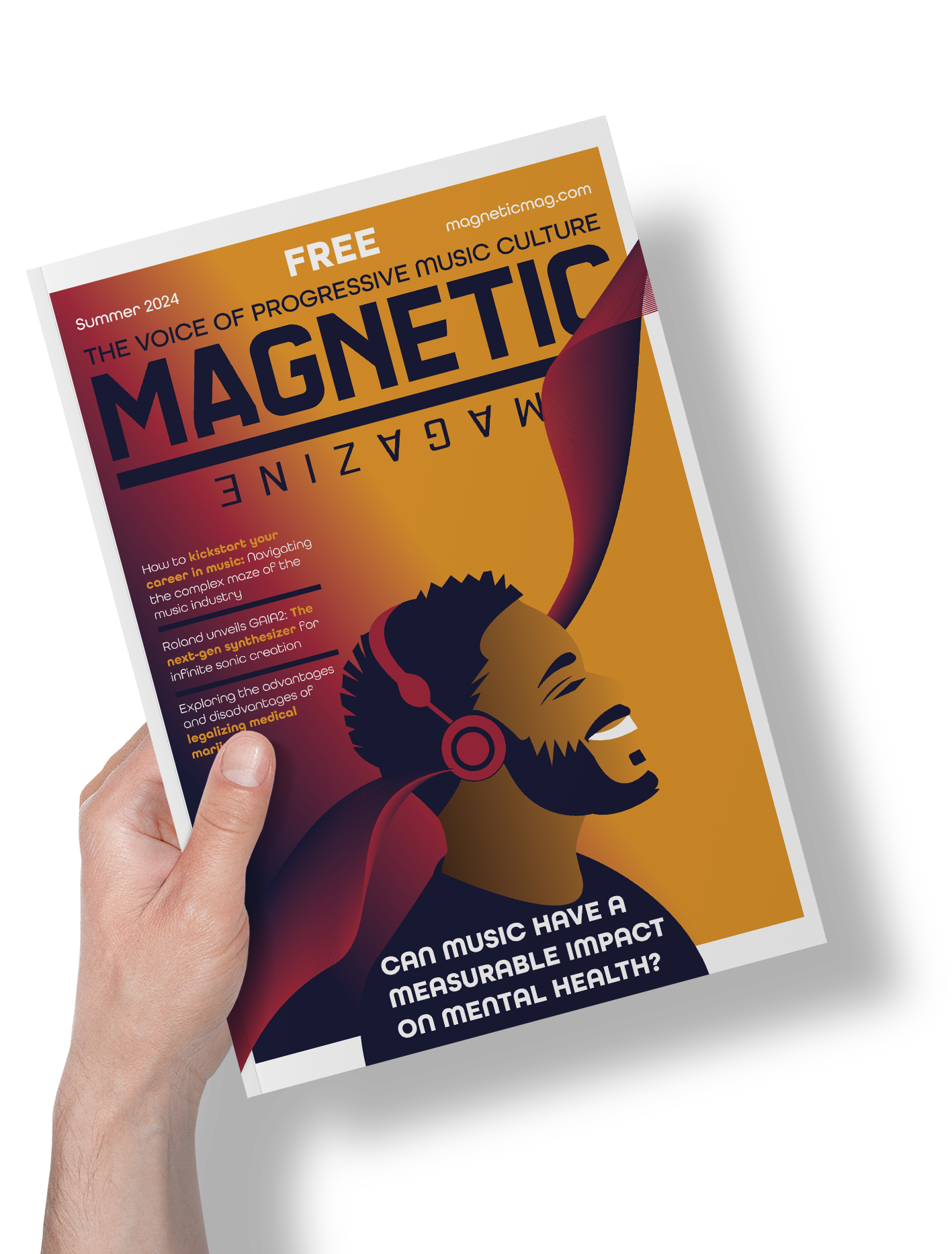 Illustrations and layout for the fictional magazine Magnetic magazine
