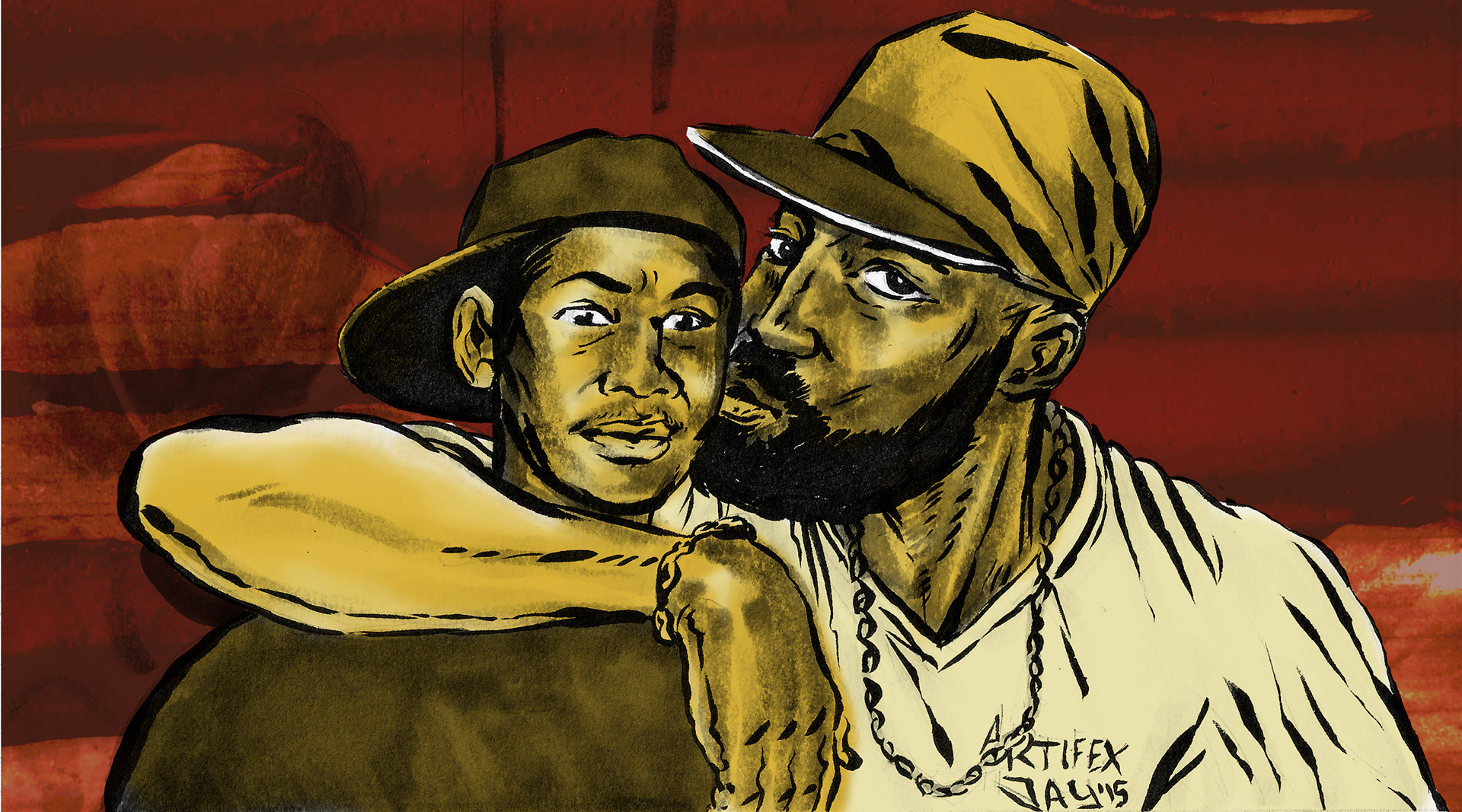Trayvon Martin (left) with his father.