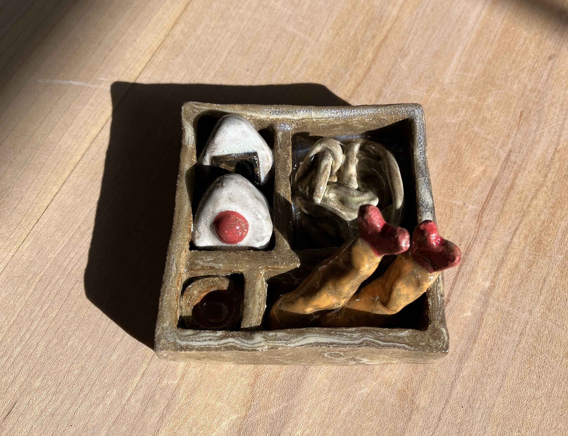 'Palm Top Bento' Ceramic