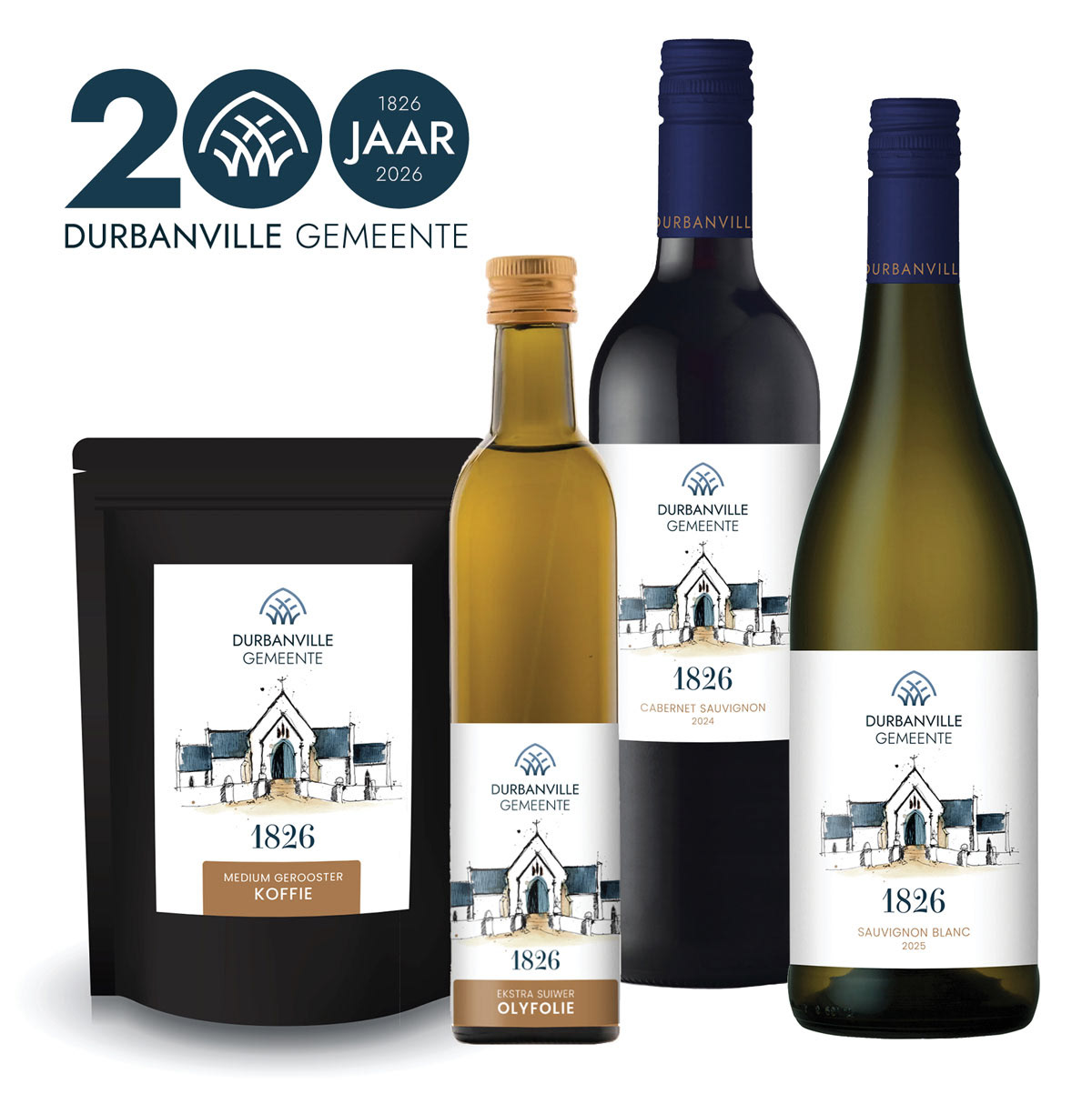 200 Years celebration labels for Durbanville Gemeente