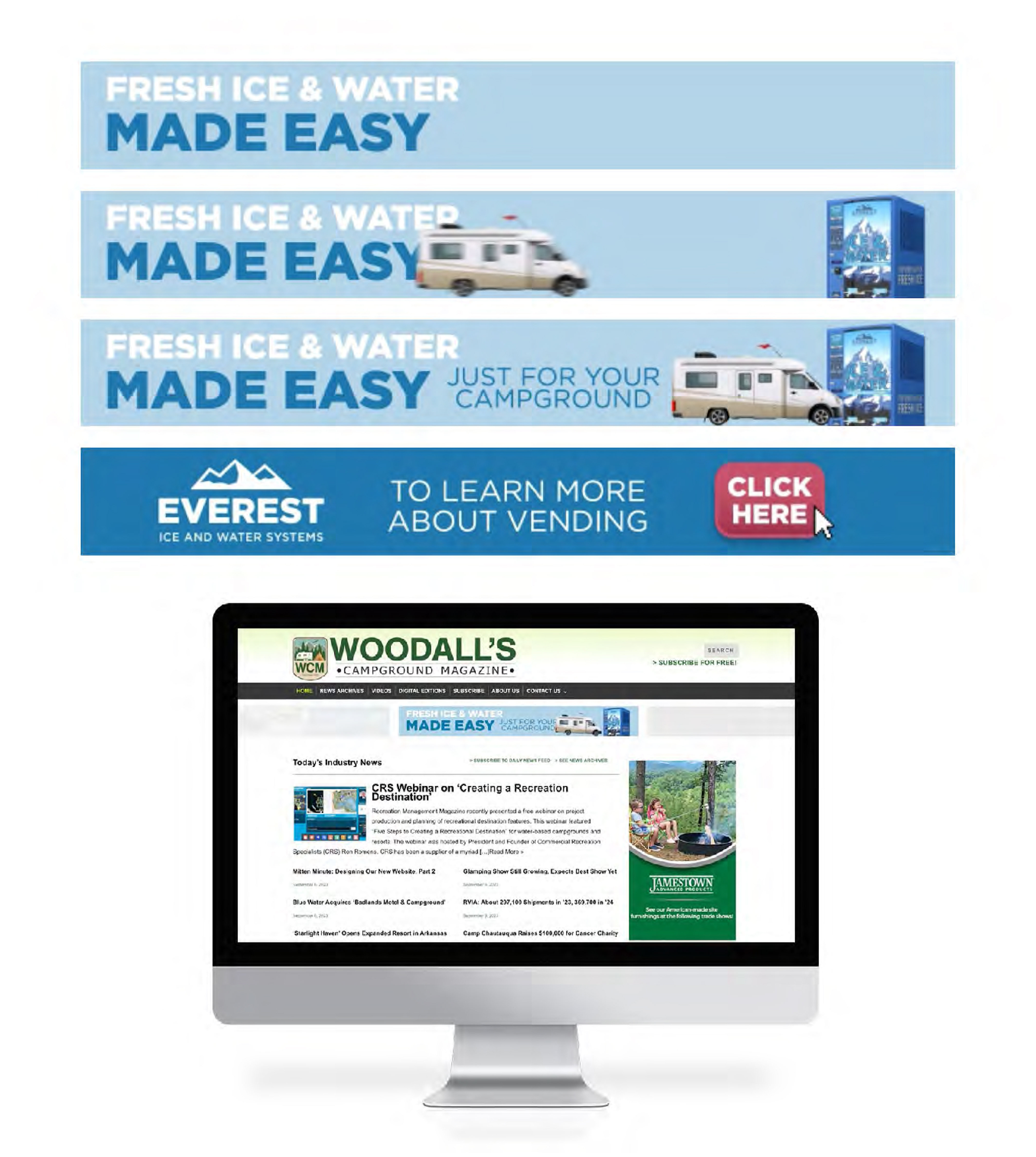 Digital Gif Ad for Woodall's, Everest Ice & Water (2023)