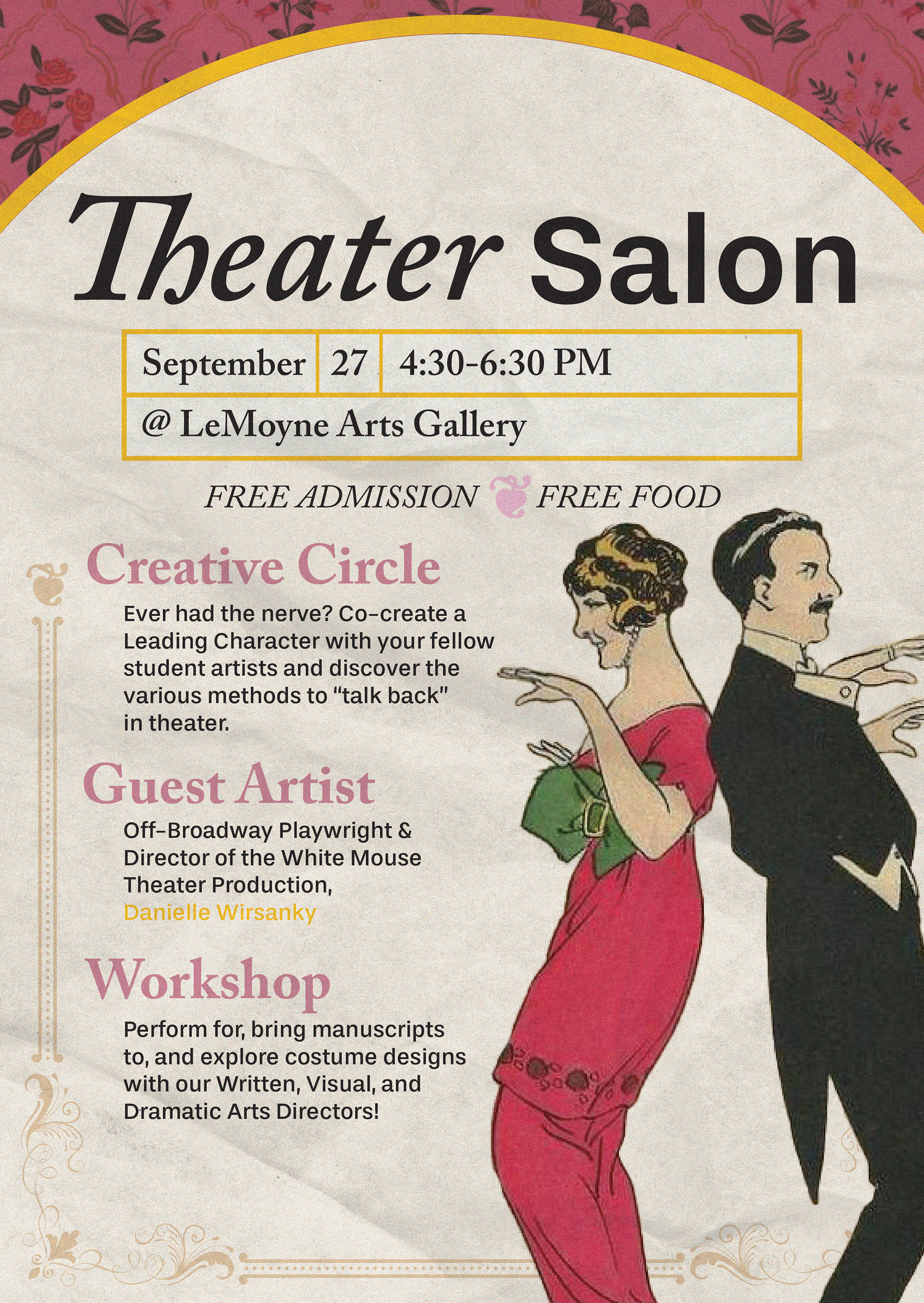 Flyer for Theater Salon, FSU Salon of Fine Arts (2024)
