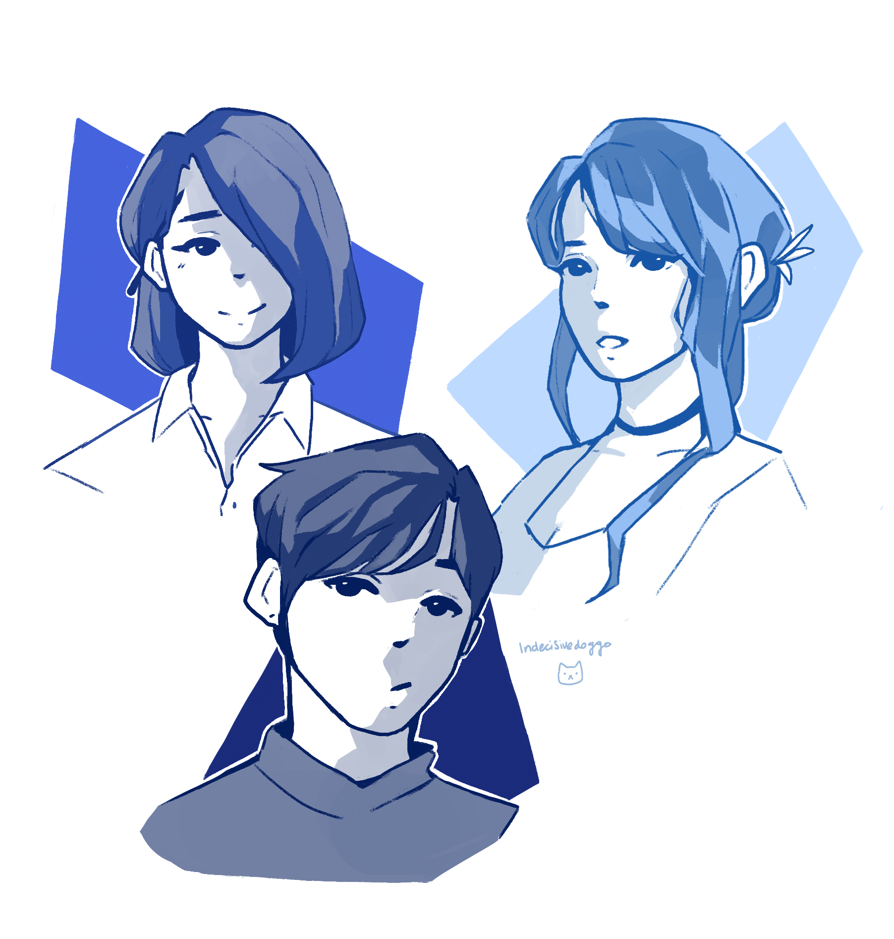Blue Characters.