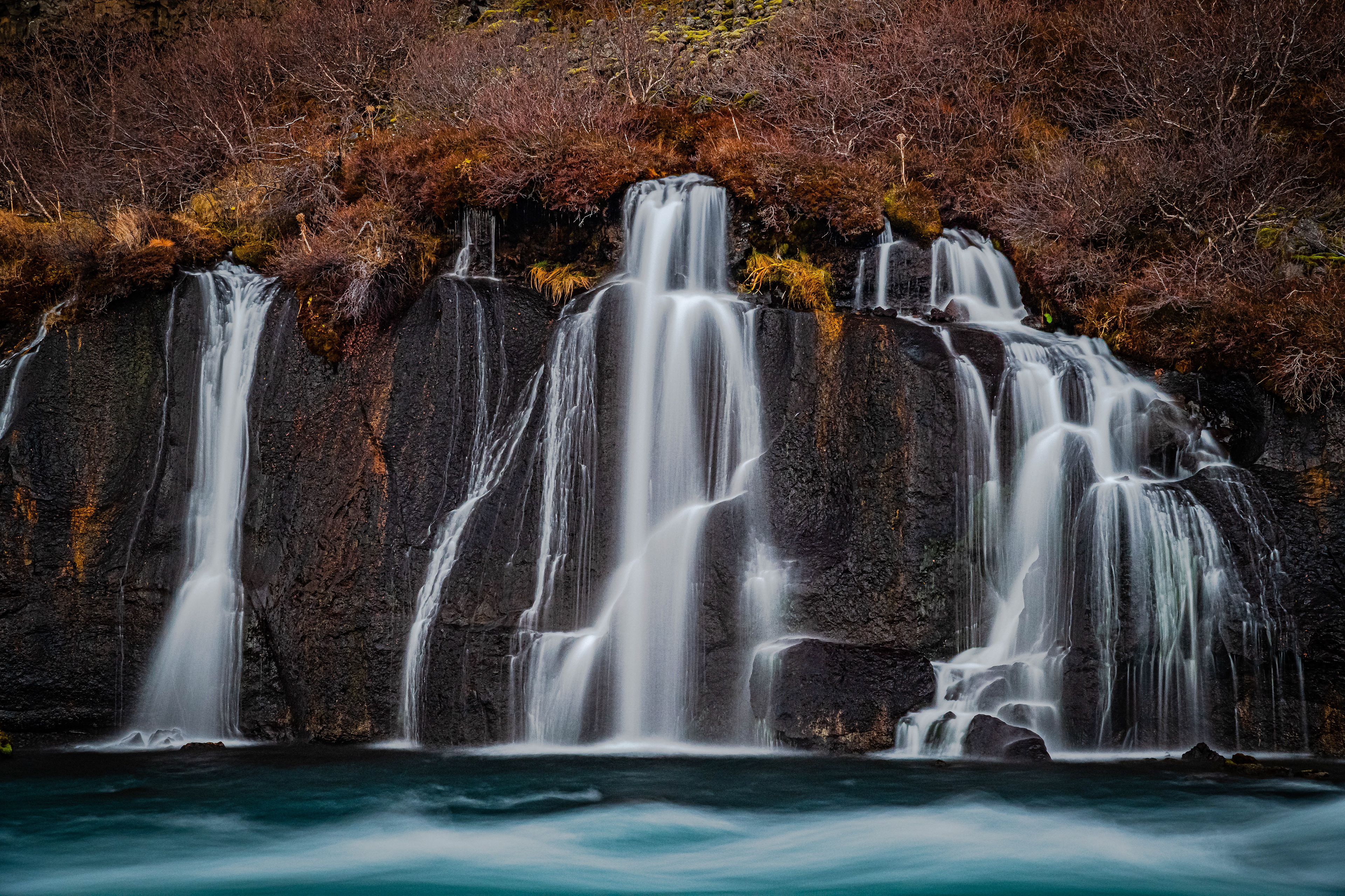 Lava Falls, Hraunfoss, Reykholt, West Iceland
