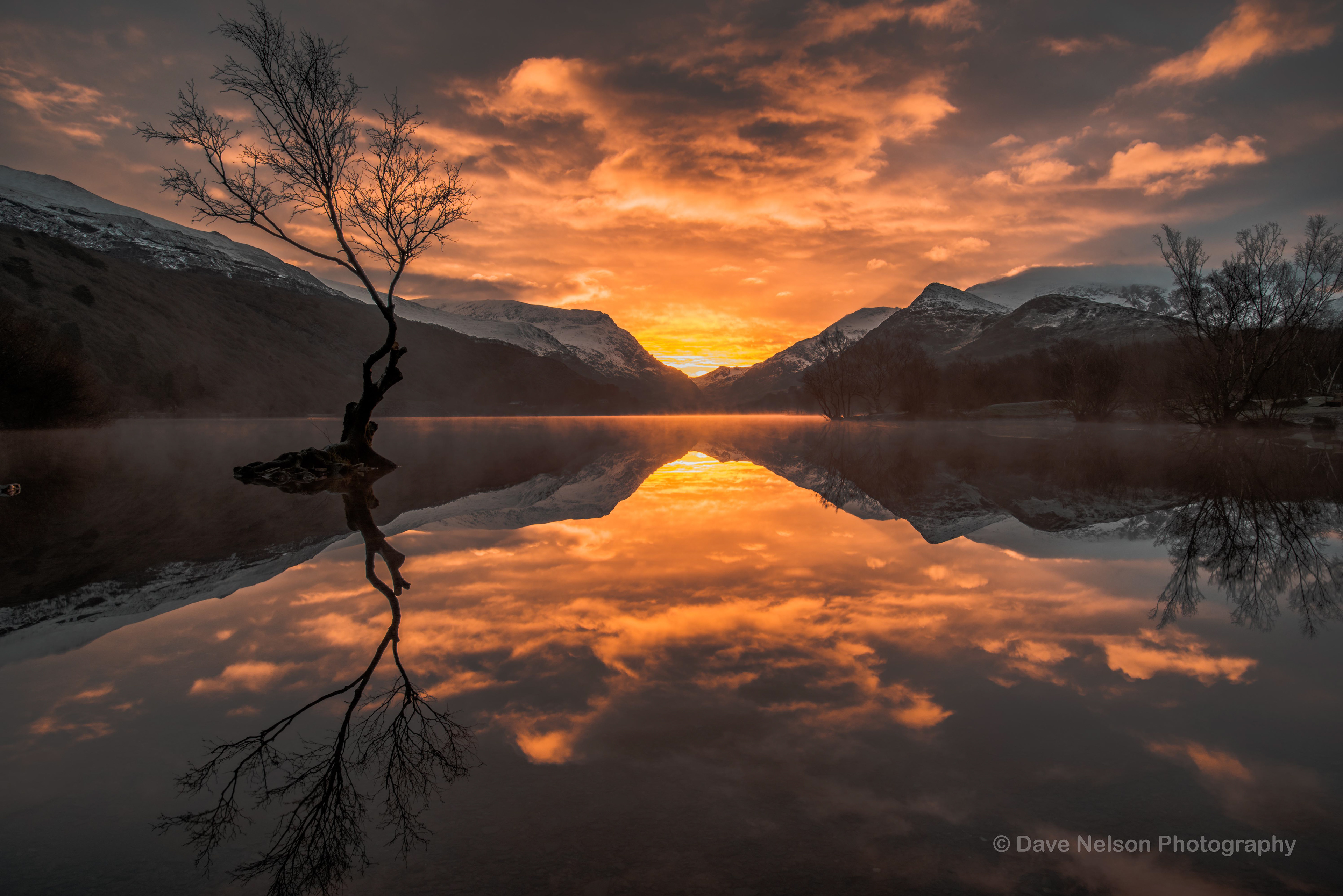 Winter Sunrise, Llanberis, Snowdonia, Wales
