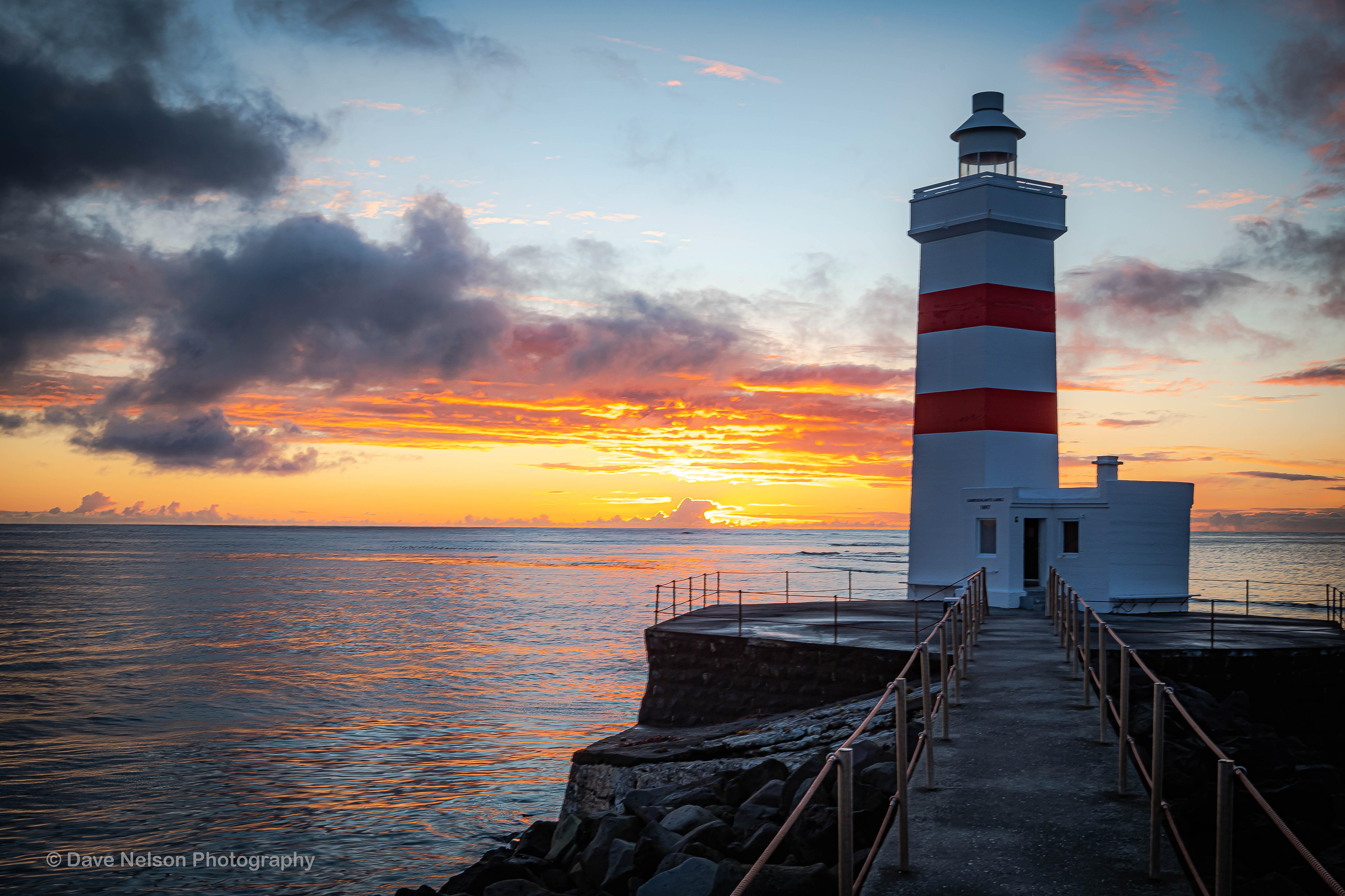Sunset at Garðskagi Lighthouse, Reykjanes Peninsula, Iceland