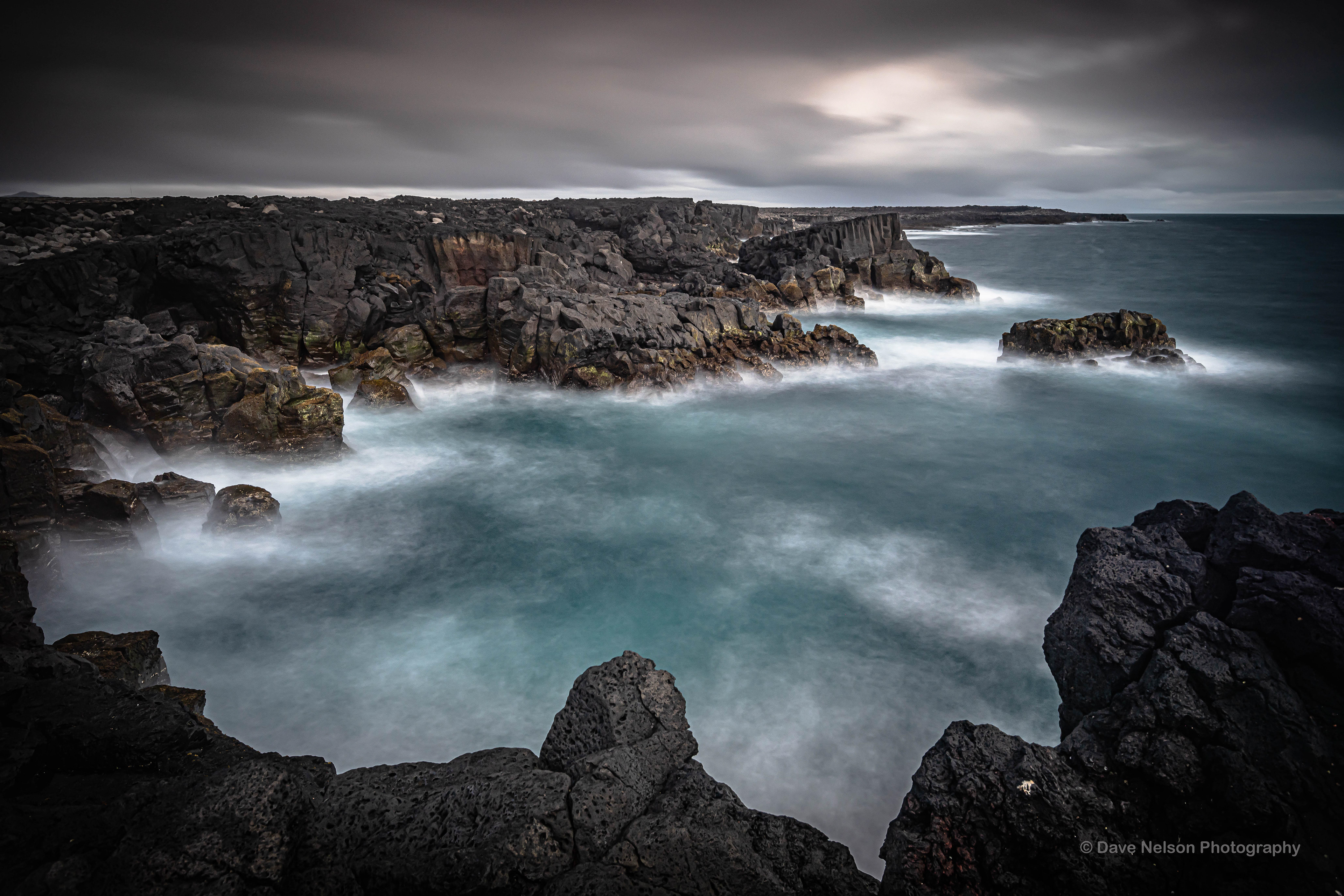 Moody Skies & Stormy Seas, Brimketill, Reykjanes Peninsula, Iceland