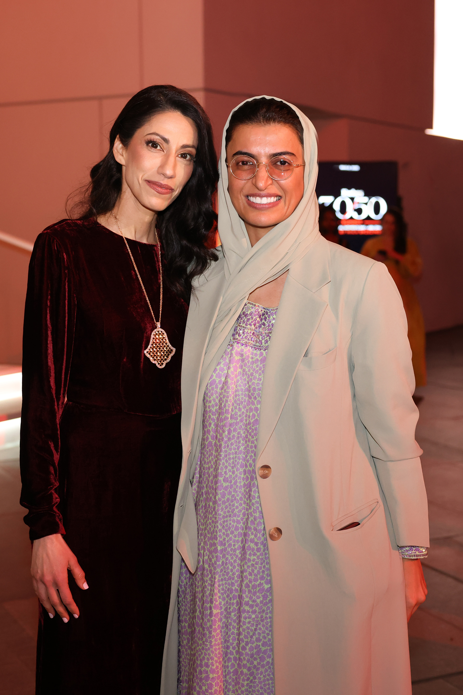 Huma Mahmood Abedin and HE Noora al Kaabi at Forbes 30/50 Women Summit 2025