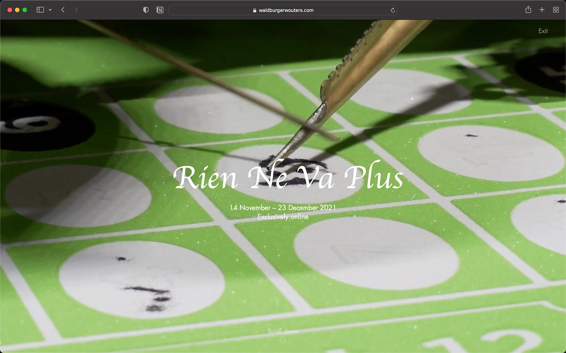 Rien Ne Va Plus – Online Viewing Room
