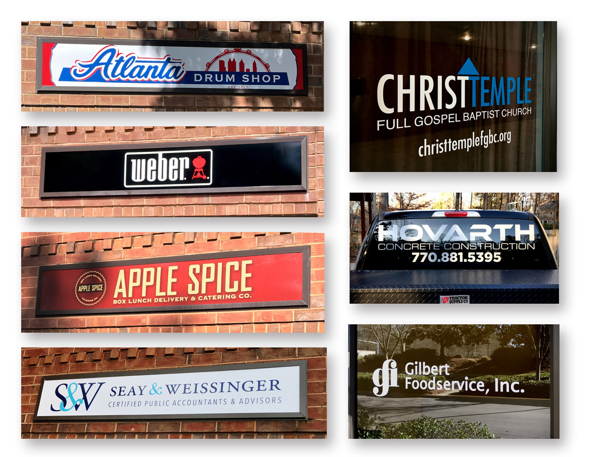 Exterior Facade Signs, Entry Doors and Vehicle Graphics