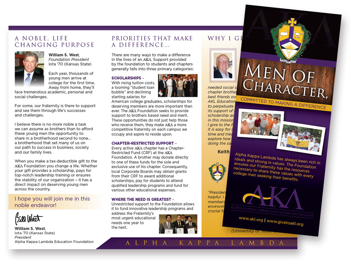 AKL Men of Character - Trifold Brochure