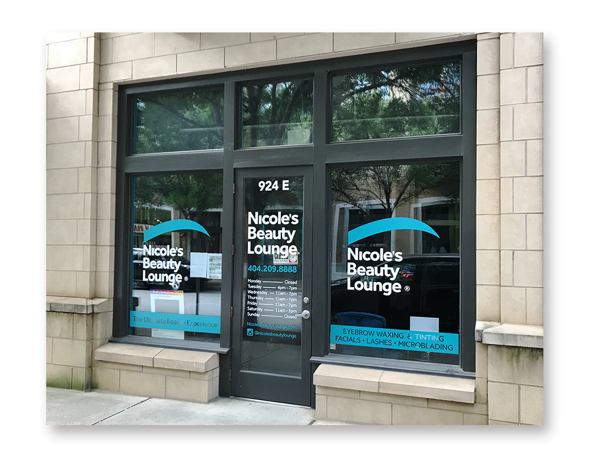 Nicole's Beauty Lounge - Storefront Graphics