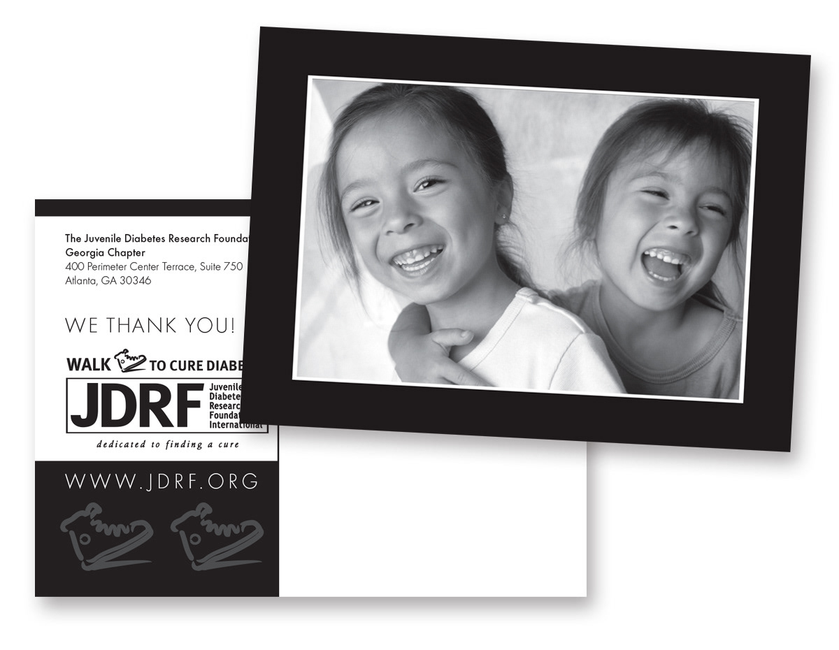 JDRF "Walk For the Cure" - Postcard