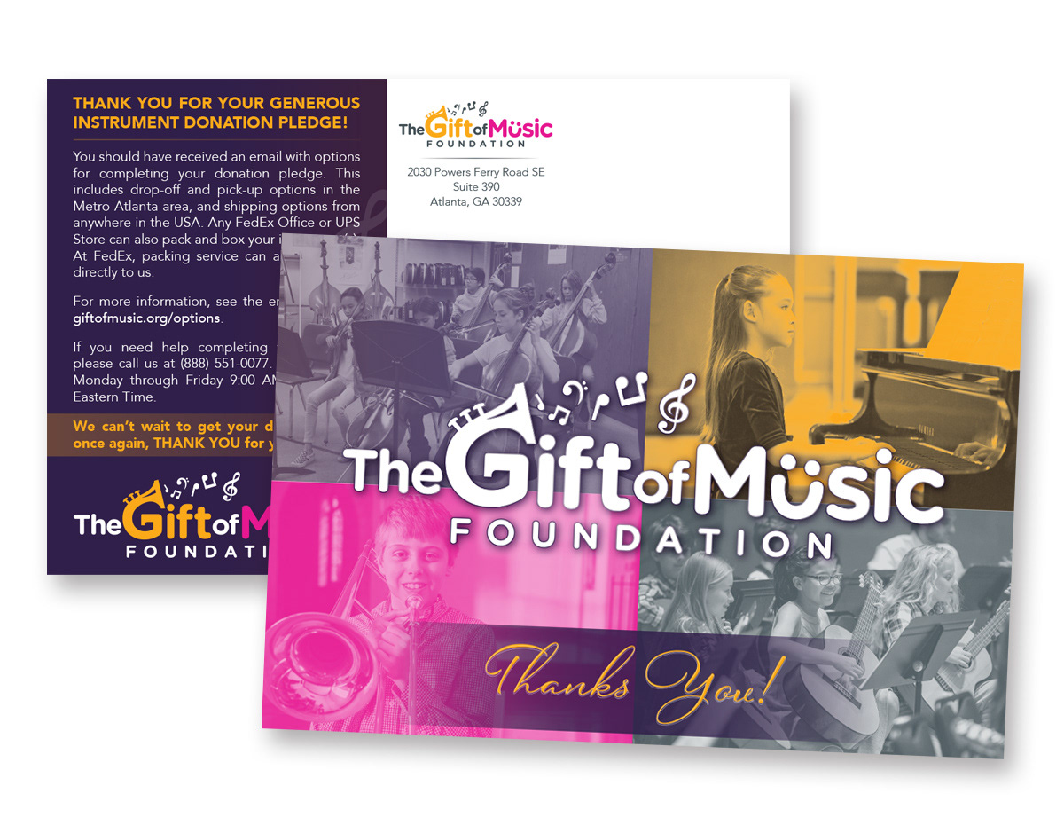 Gift of Music Foundation - Postcard