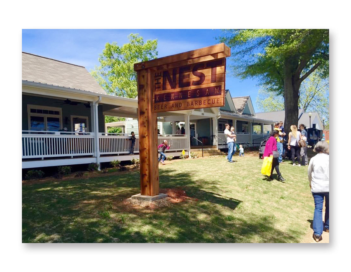 The NEST - California Red Cedar w/Fire Burned Logo