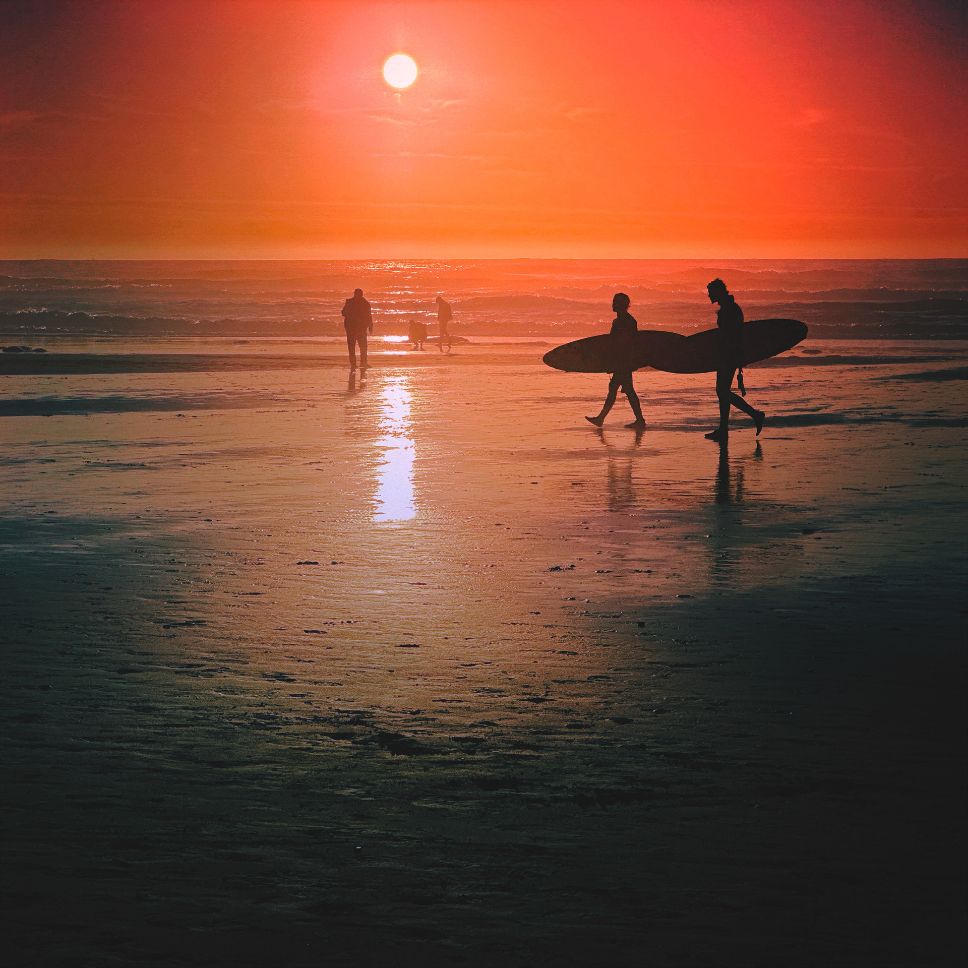 Ocean Beach No.32 - Red Sunset