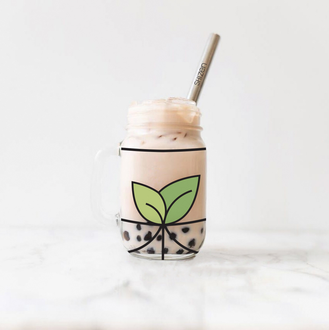 Shizen Mason Drink Jar Packaging - With Drink