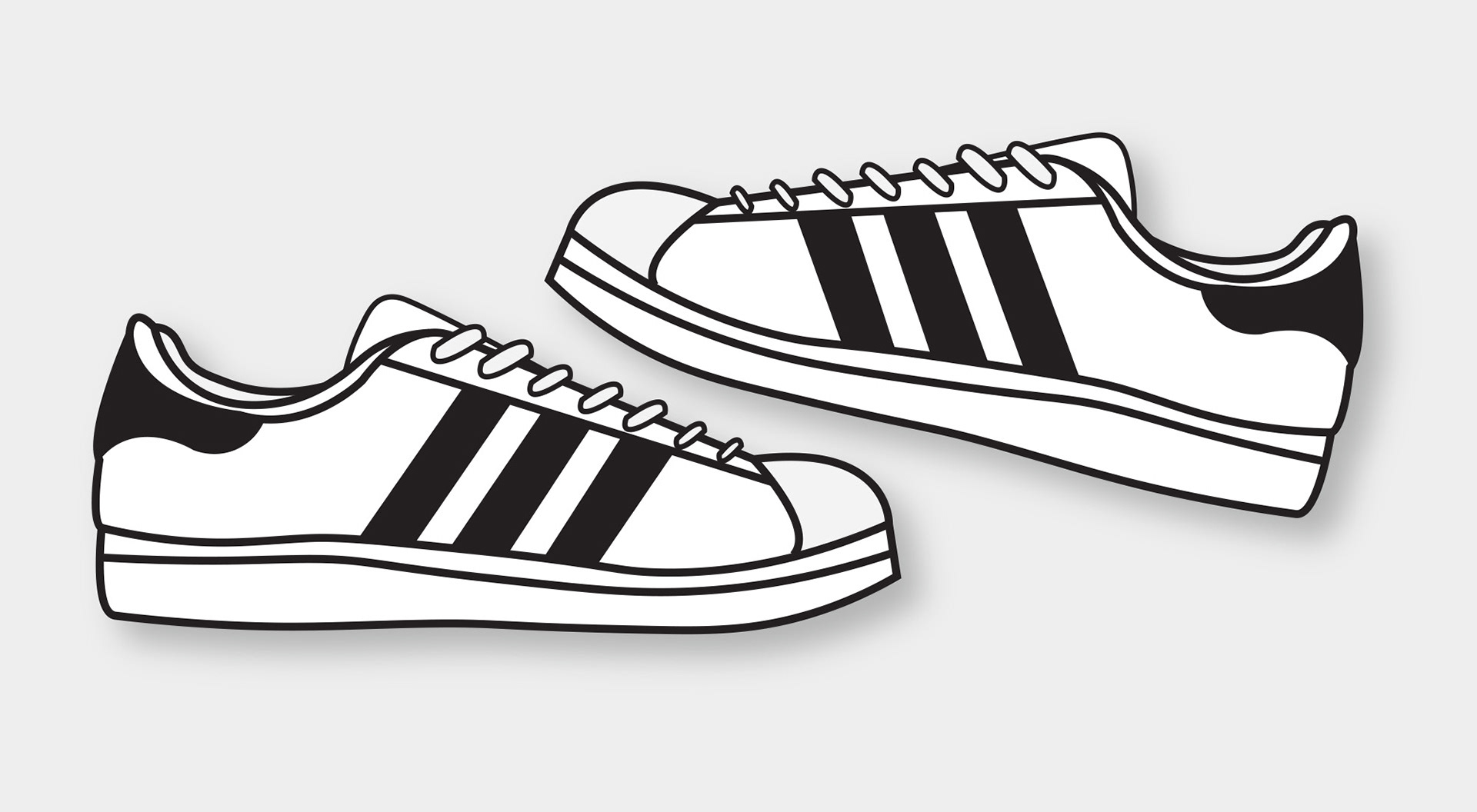 adidas Originals Super Star shoes in white and black stripes
