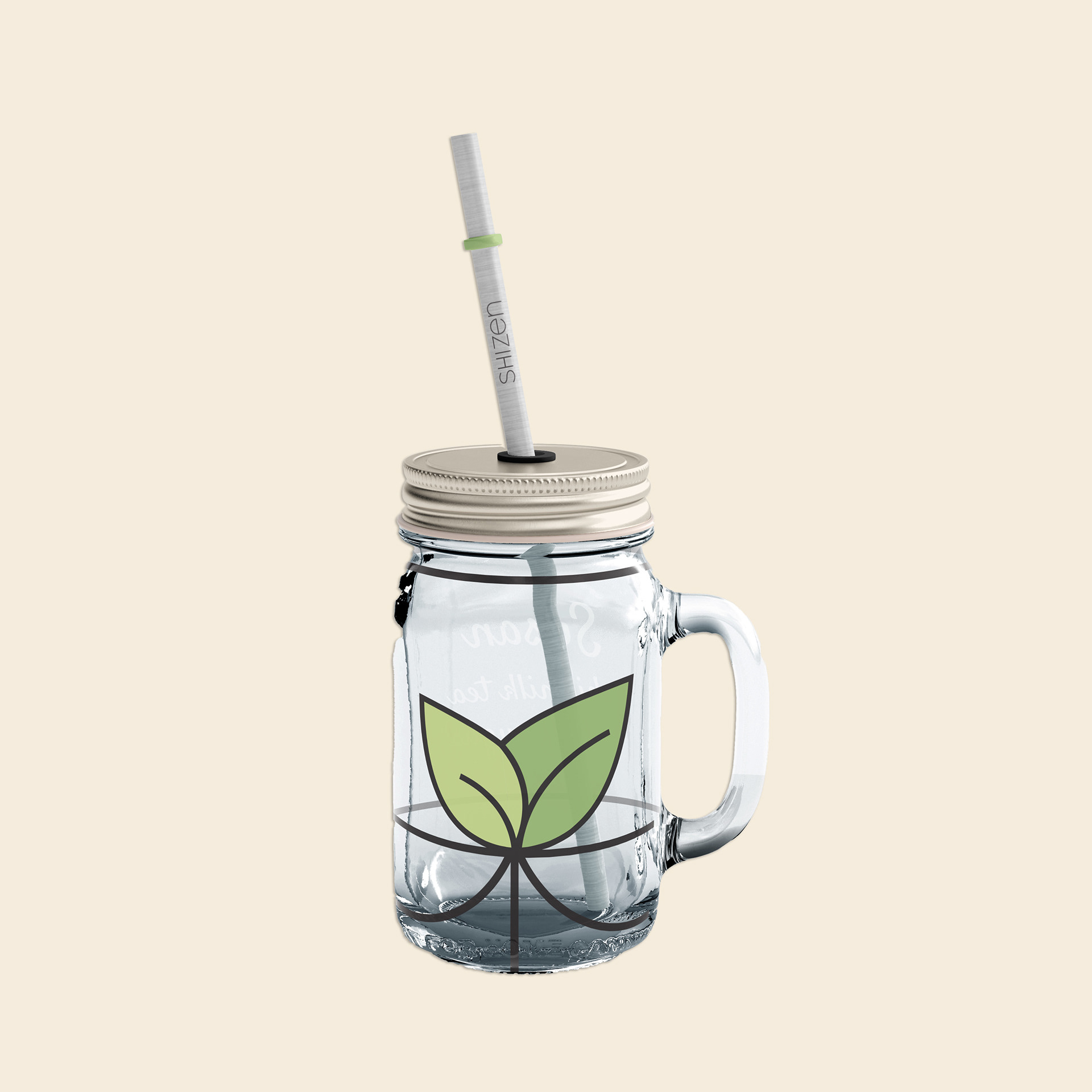 Shizen Mason Drink Jar Packaging - Clear