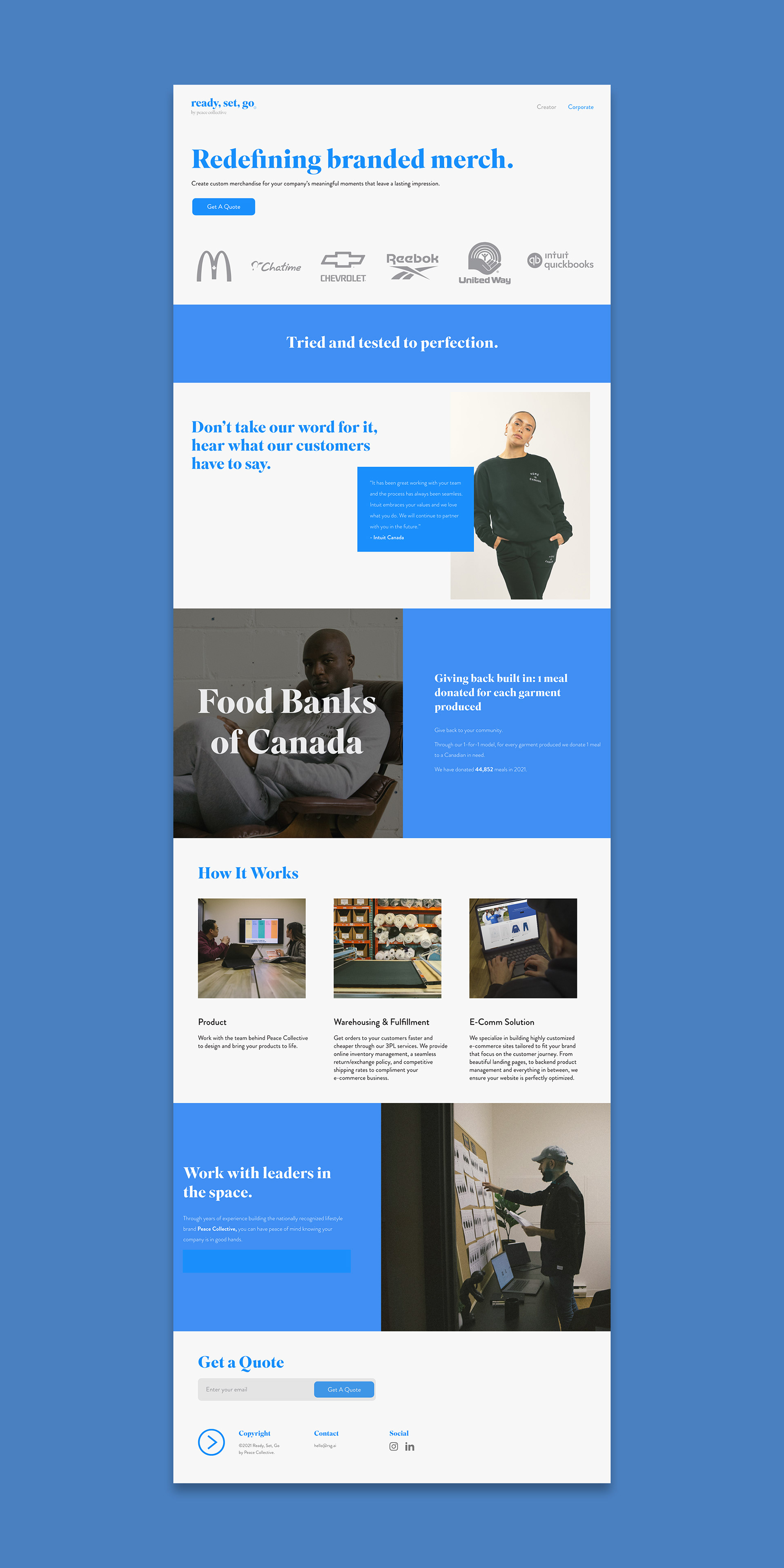 Ready Set Go - Corporate Home Page