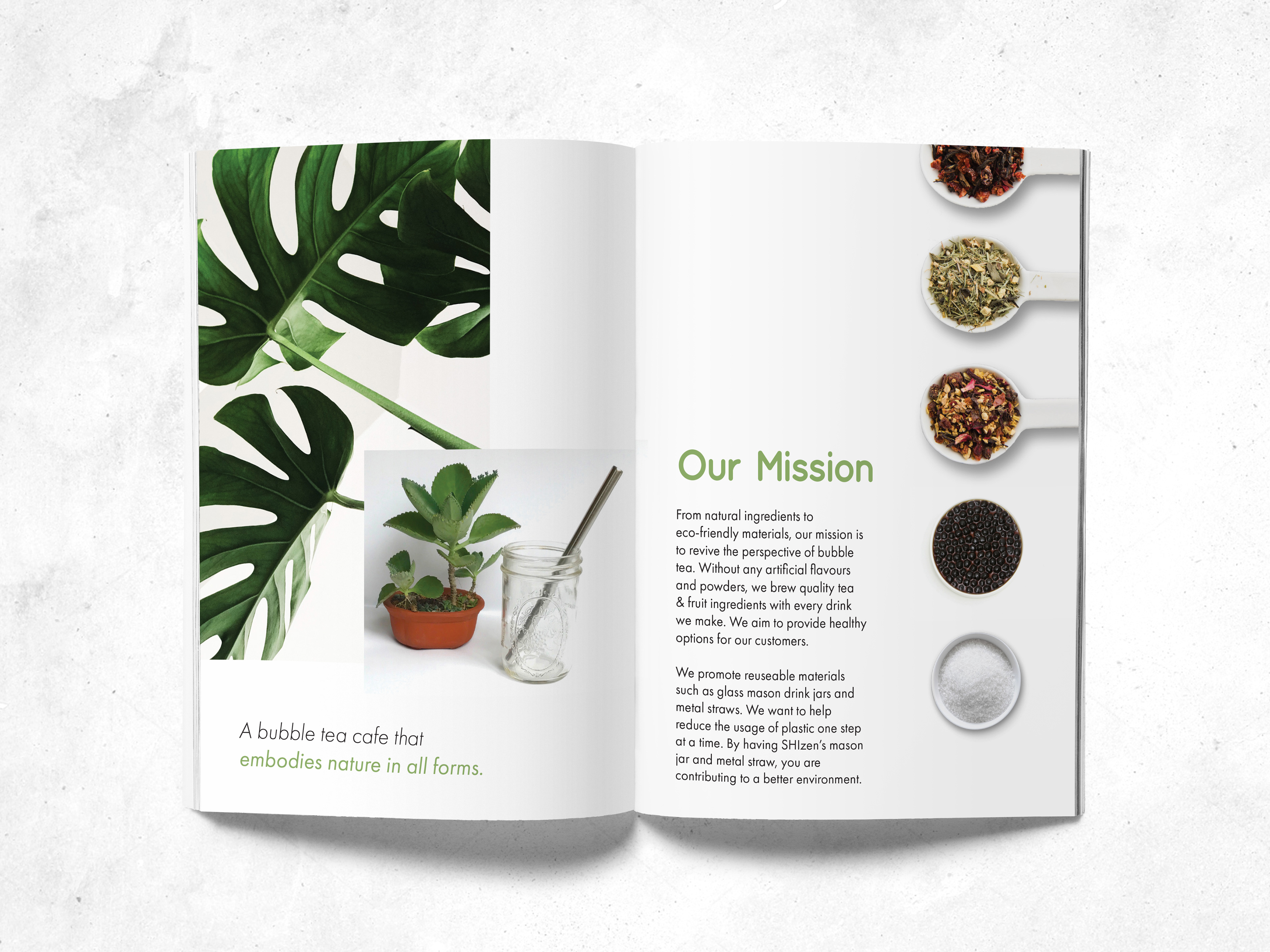 Shizen Look Book Guide - Our Mission Page