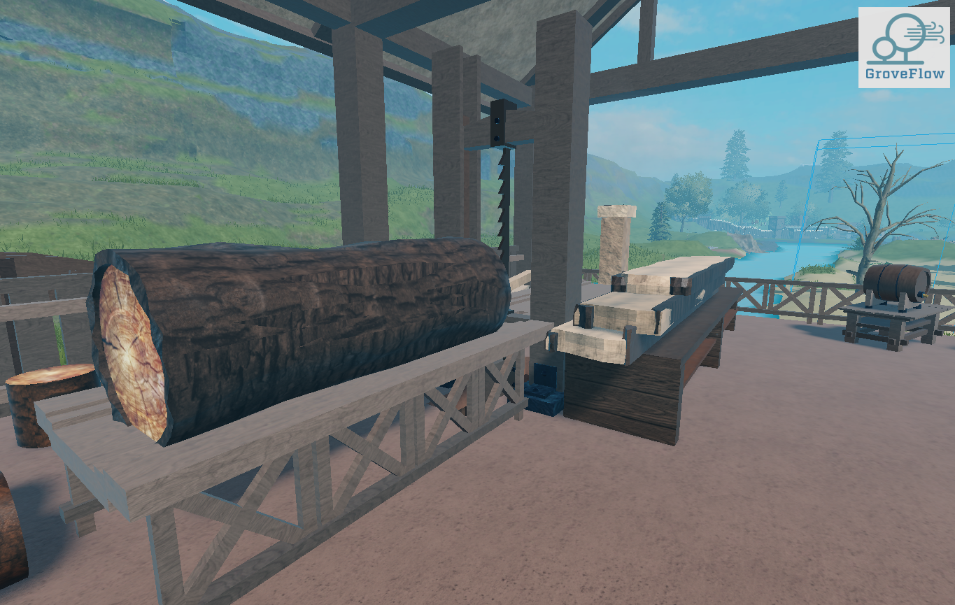 Logs ready for the saw