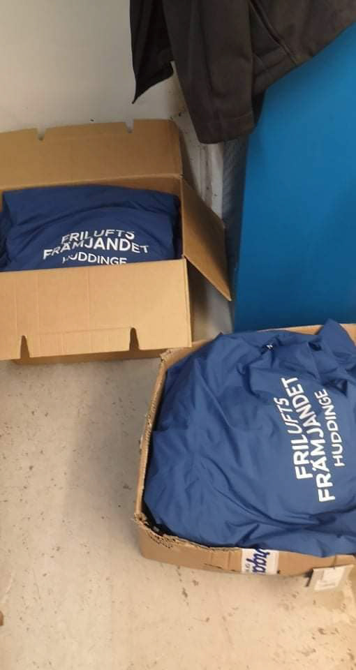 Some of the almost 100 jackets ready for delivery.
