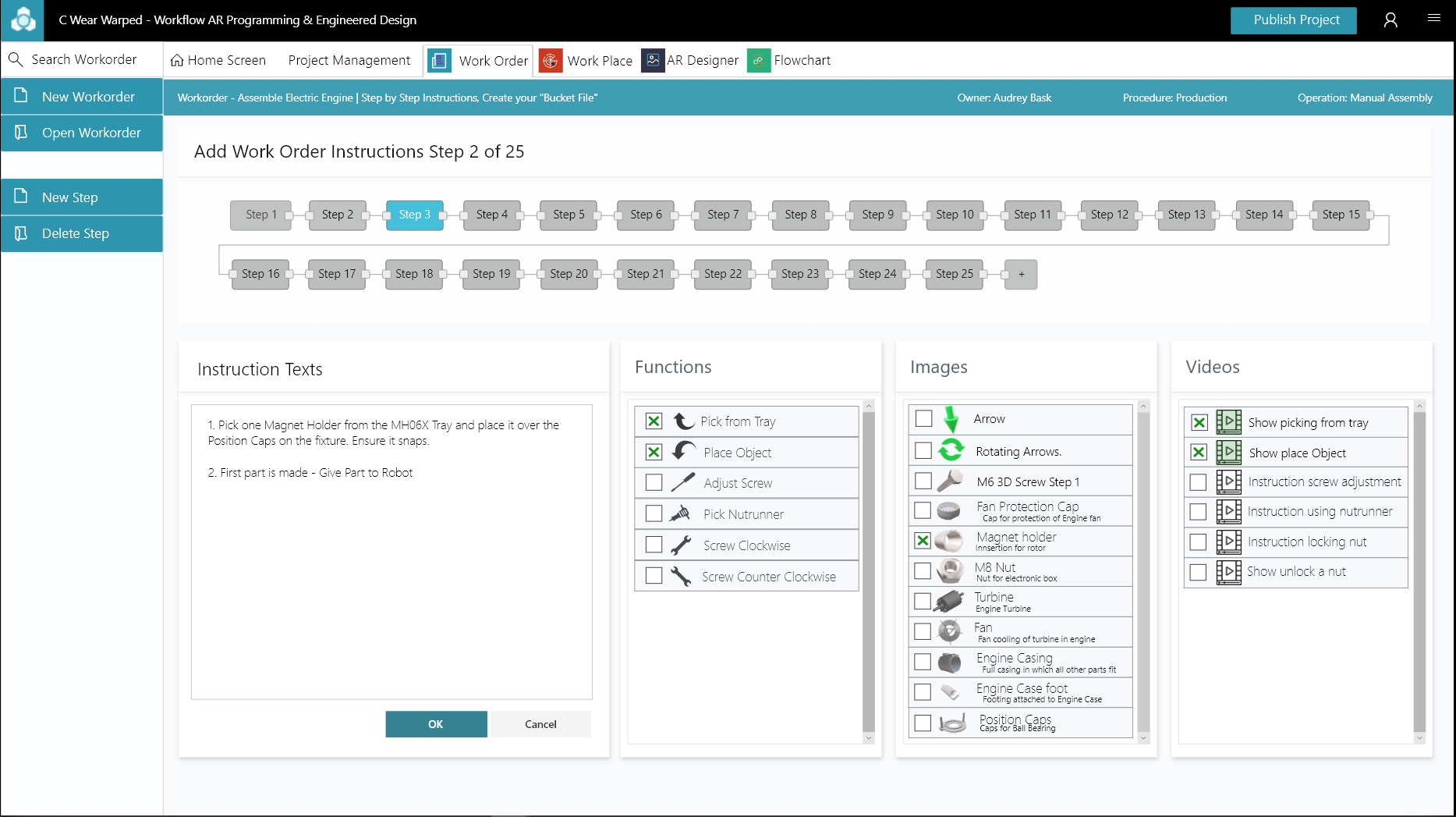 Step 3 - Add functions, Images and Videos