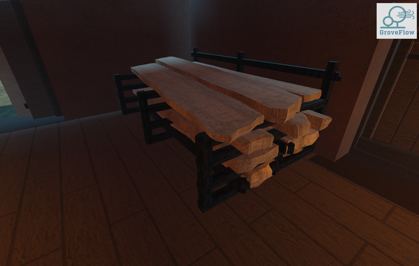 newly sawed planks