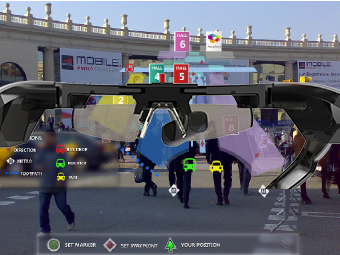 Mobile World Congress AR map in glasses