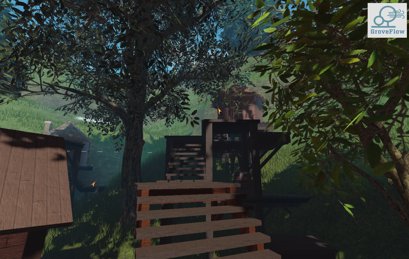 A hut up in the tree