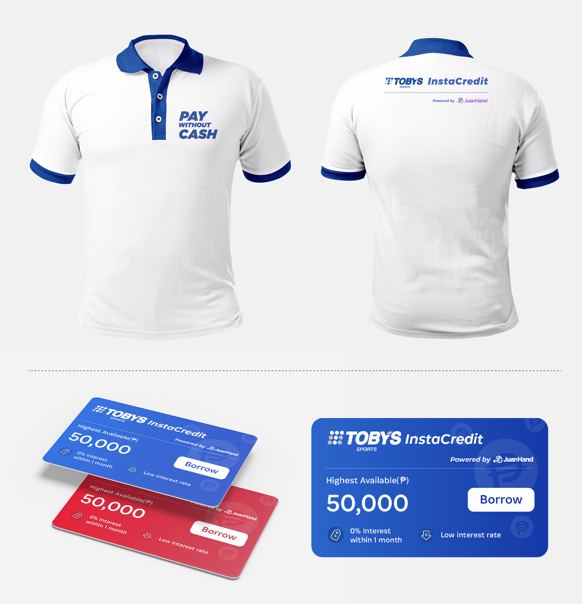 Toby's InstaCredit promoter's polo shirt | InstaCredit Card for Toby's and DITO