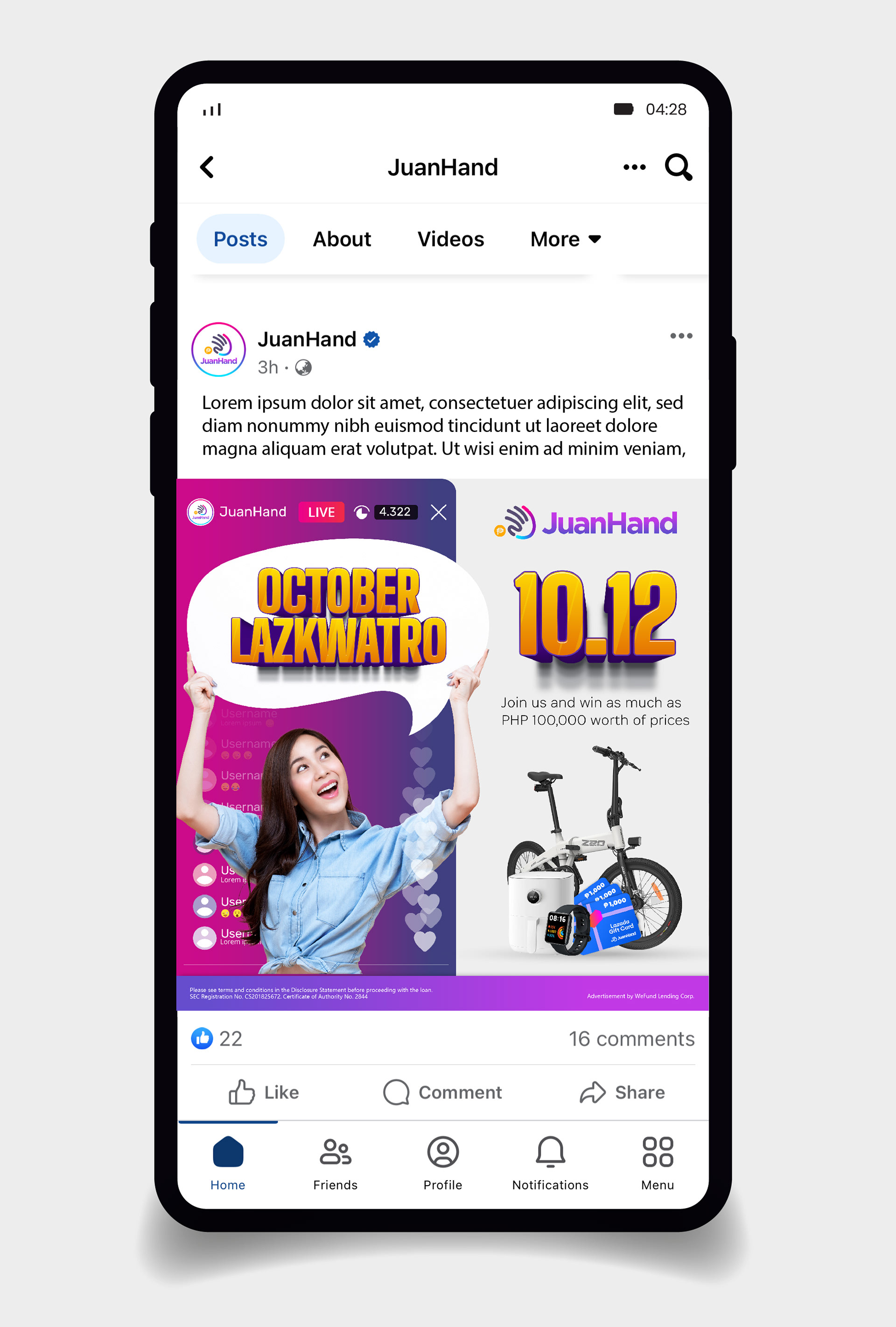 JuanHand & Lazada - LazKwatro promo (Proposal)