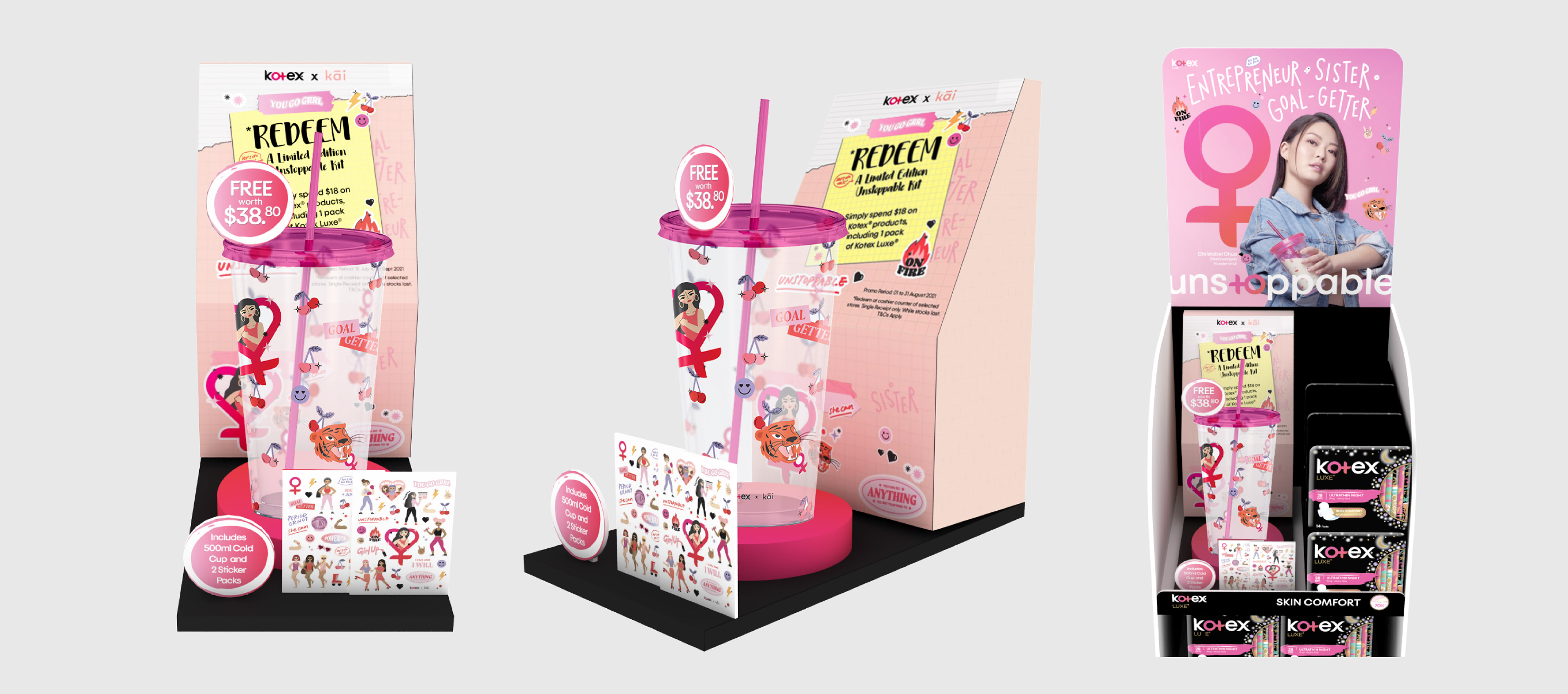 Kotex Luxe Floorstand Glorifier