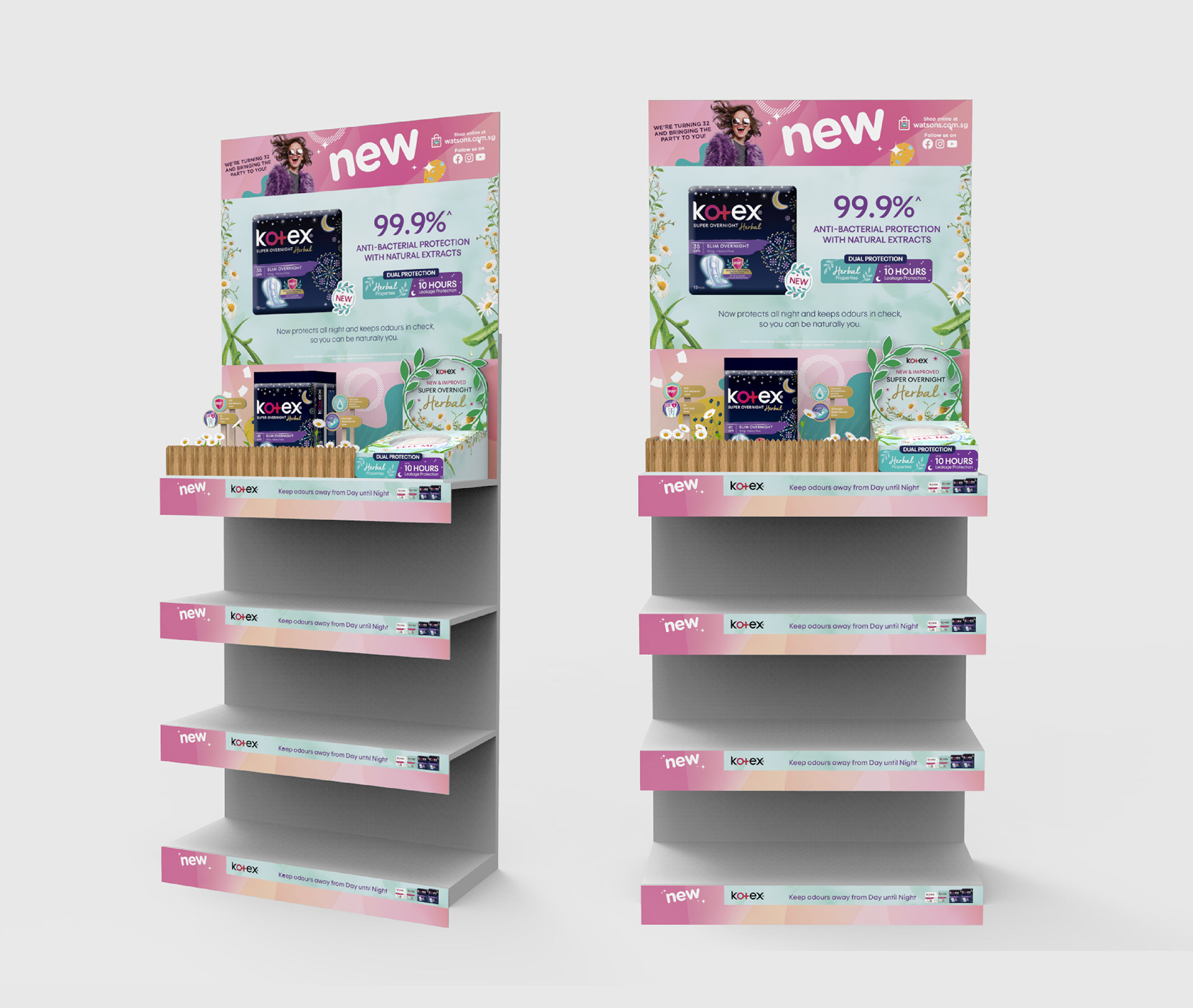 Kotex Super Overnight Floorstand
