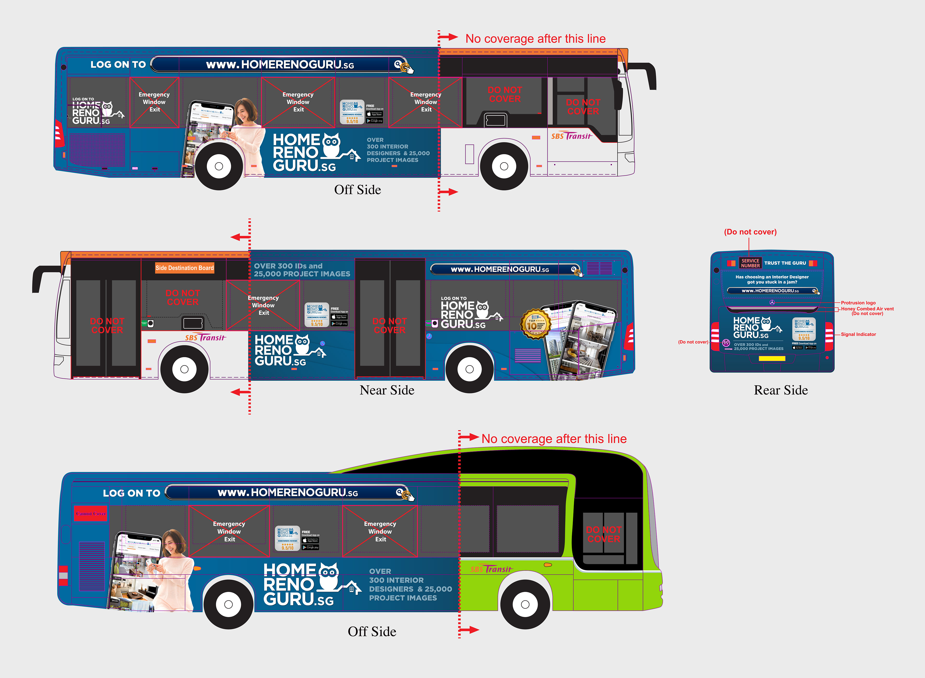 HomeRenoGuru Bus Ads Artwork layout